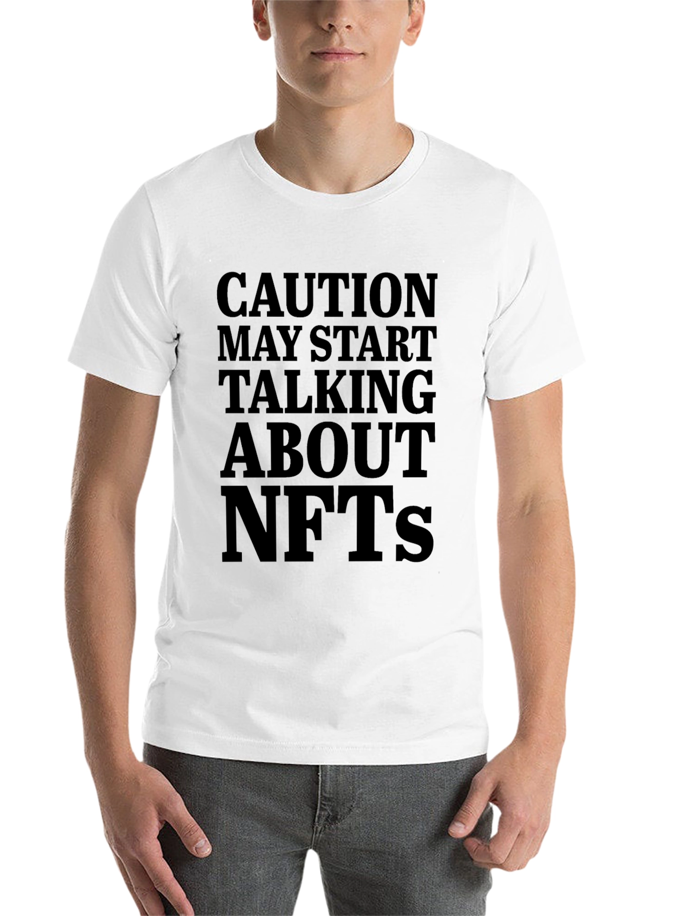 Black Caution May Start Talking About NFTs T-Shirt view 14