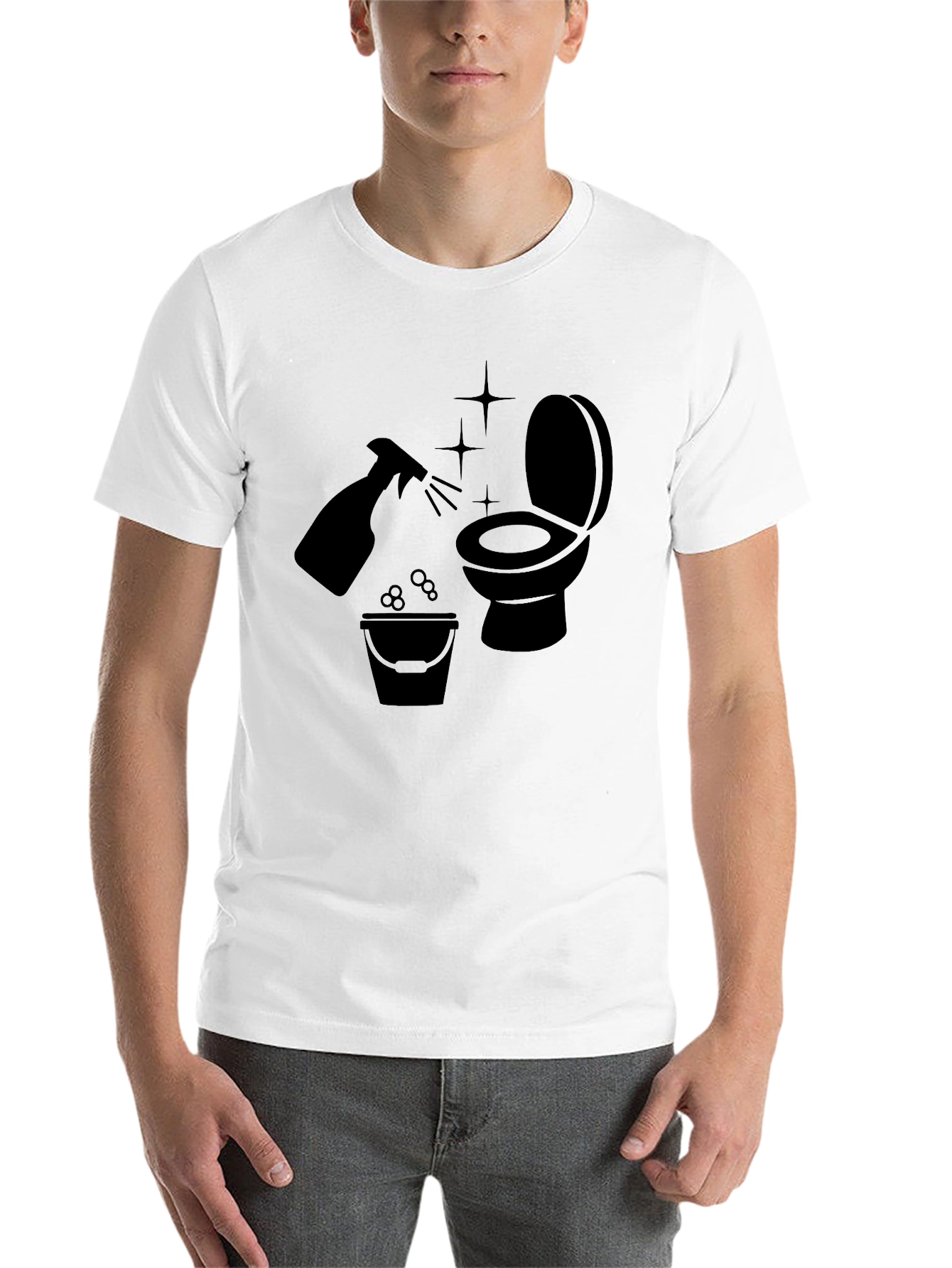 Black Cleaning Crew T-Shirt - Funny Janitor Gift view 14