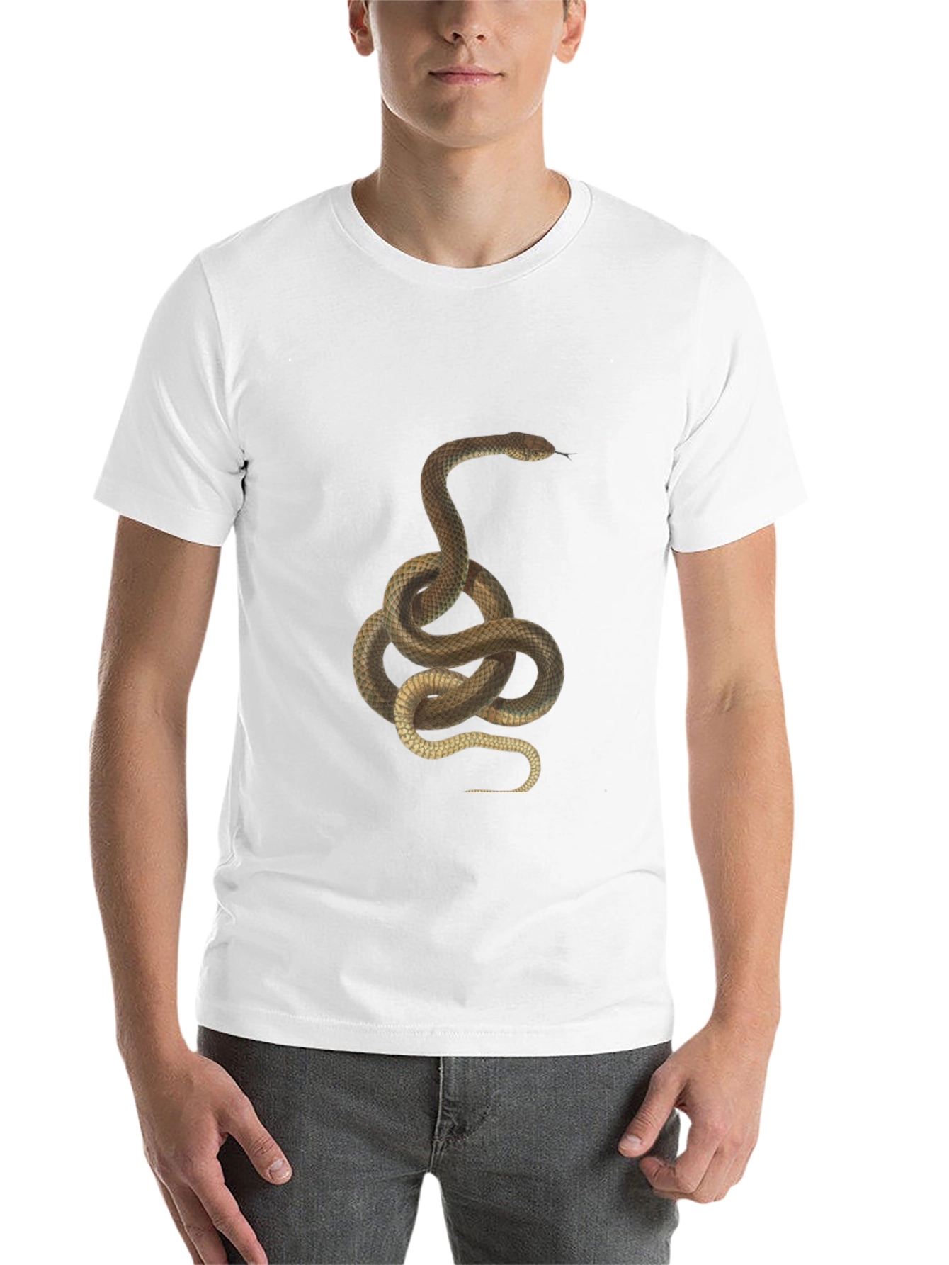Black Snake Graphic Print T-Shirt - Classic Black Tee view 14