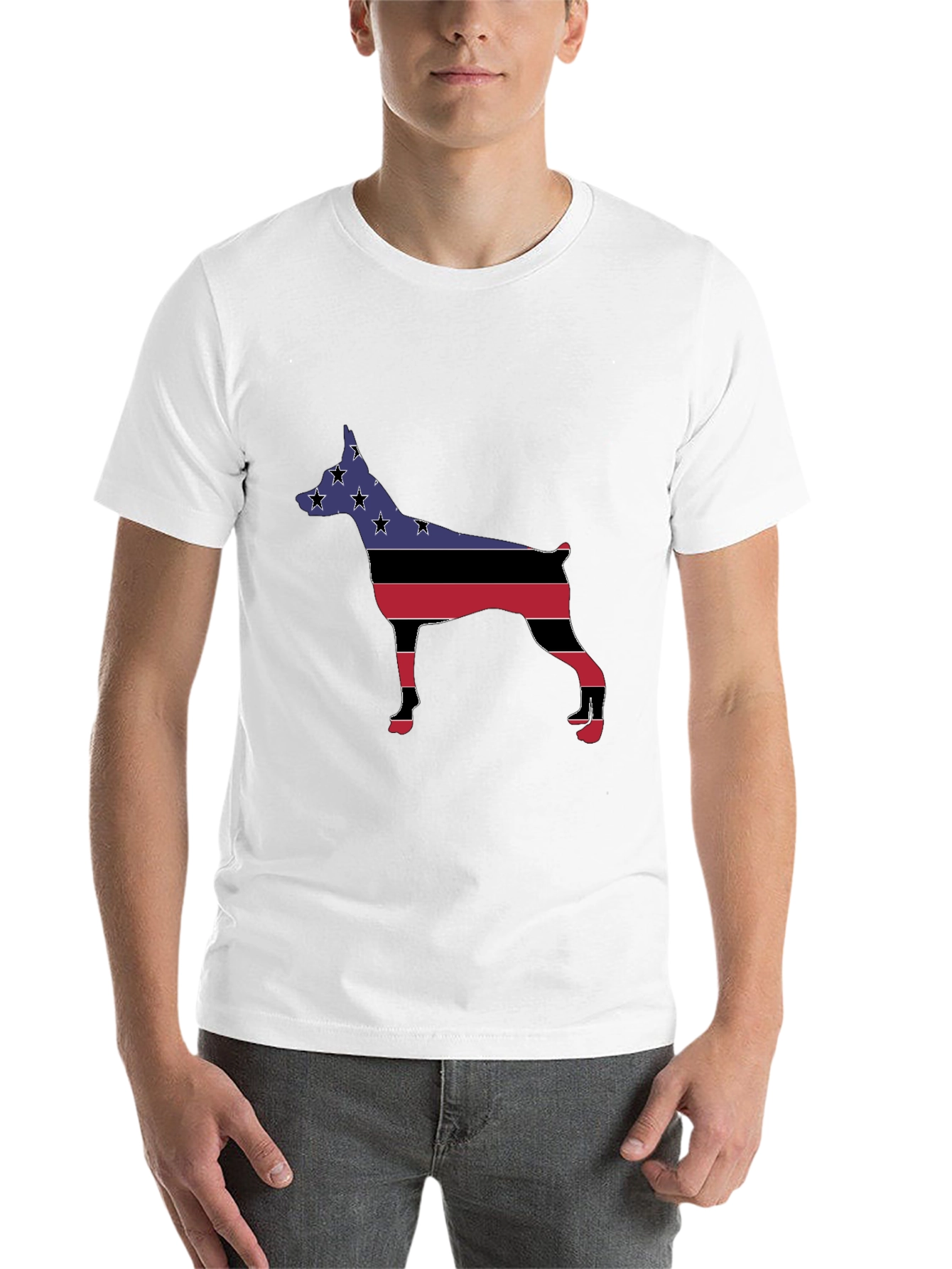 Black Patriotic Dog Silhouette Tee view 14