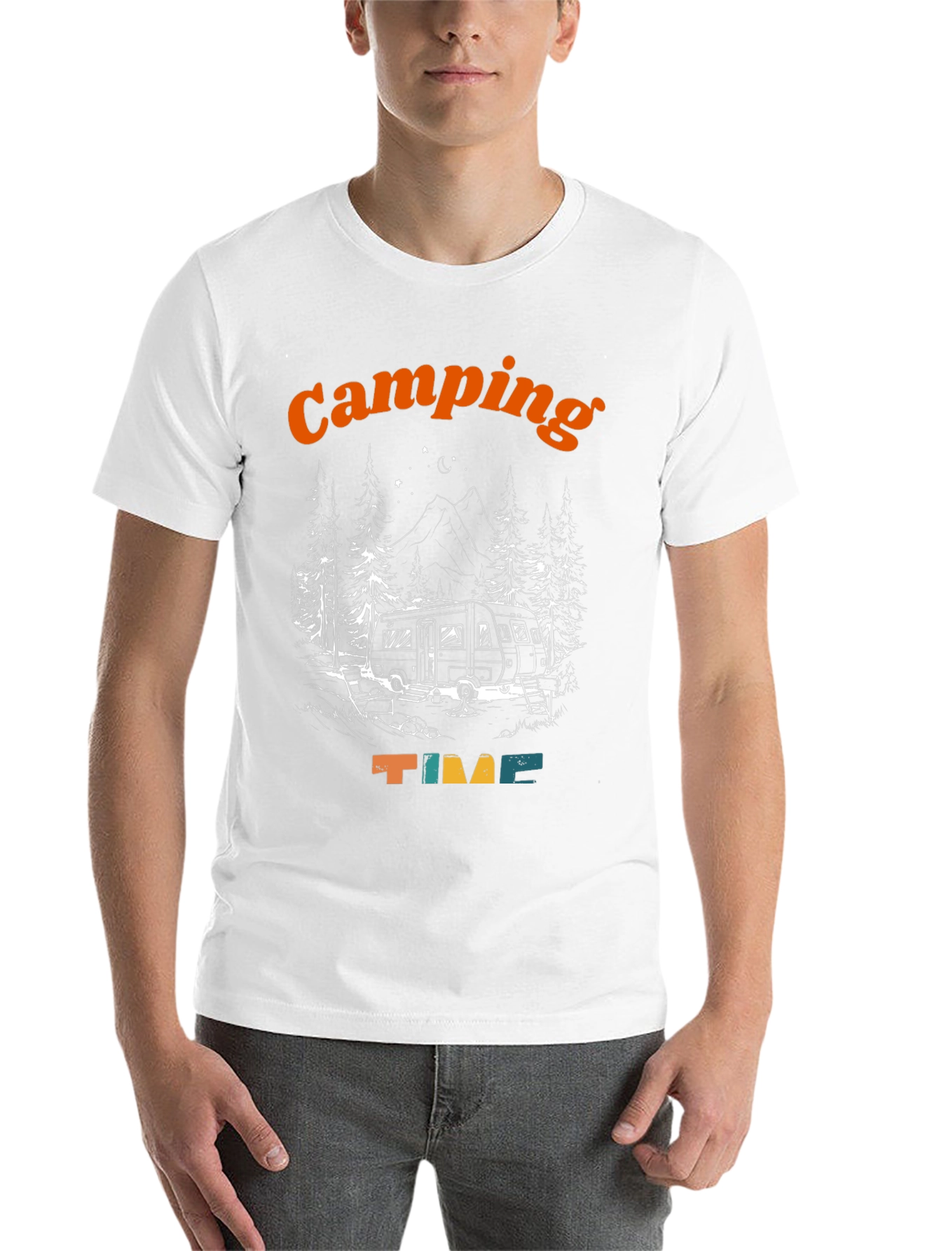 Black Camping Time Graphic T-Shirt view 14