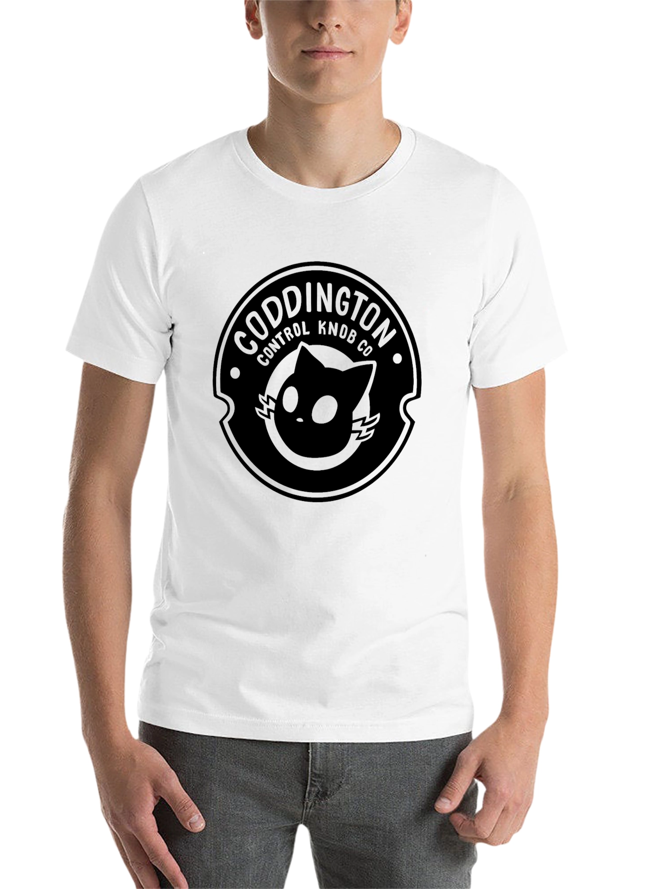 Black Coddington Control Knob Co. Black T-Shirt view 14