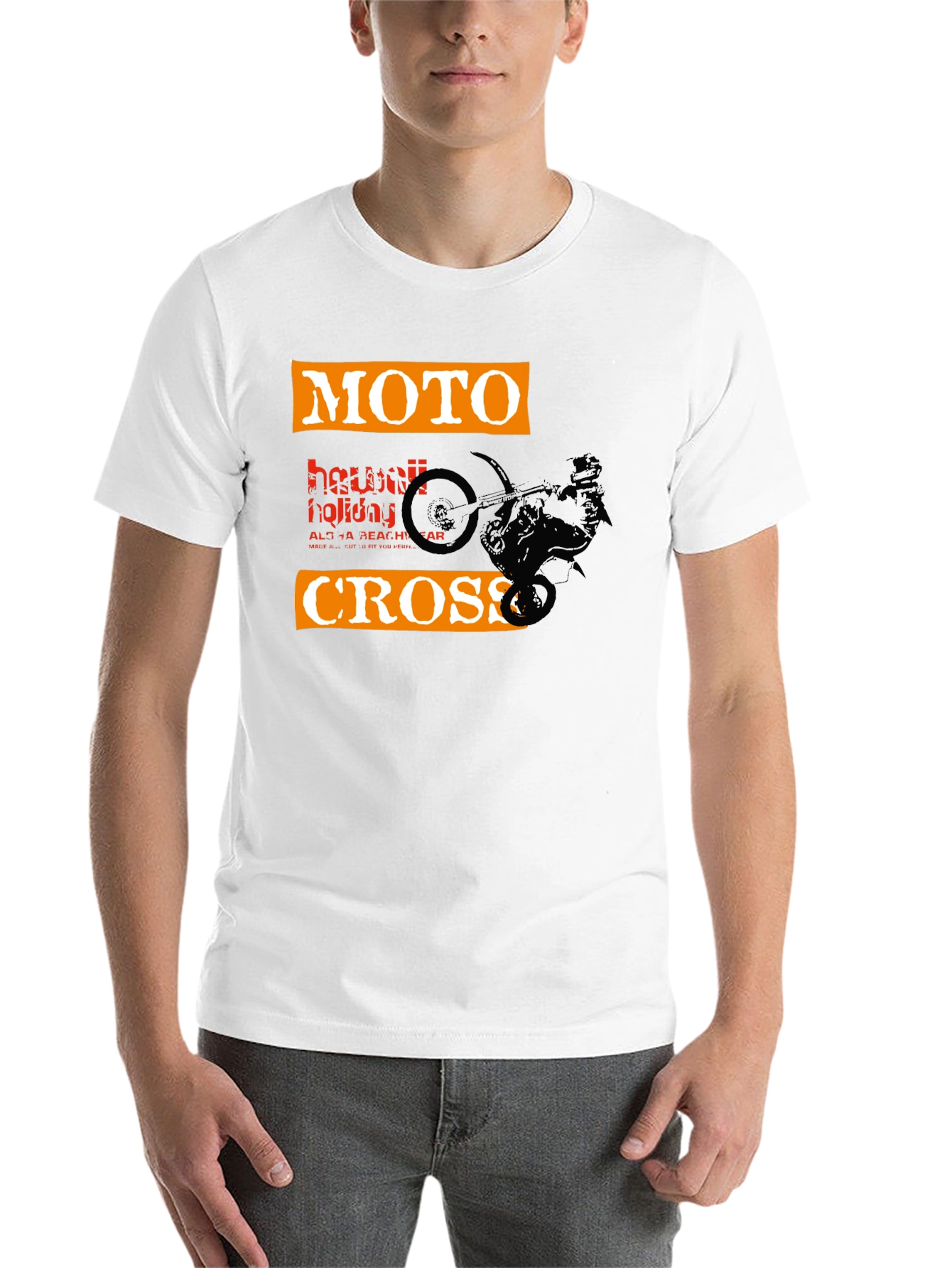 Black Moto Cross Graphic Tee - Black view 14
