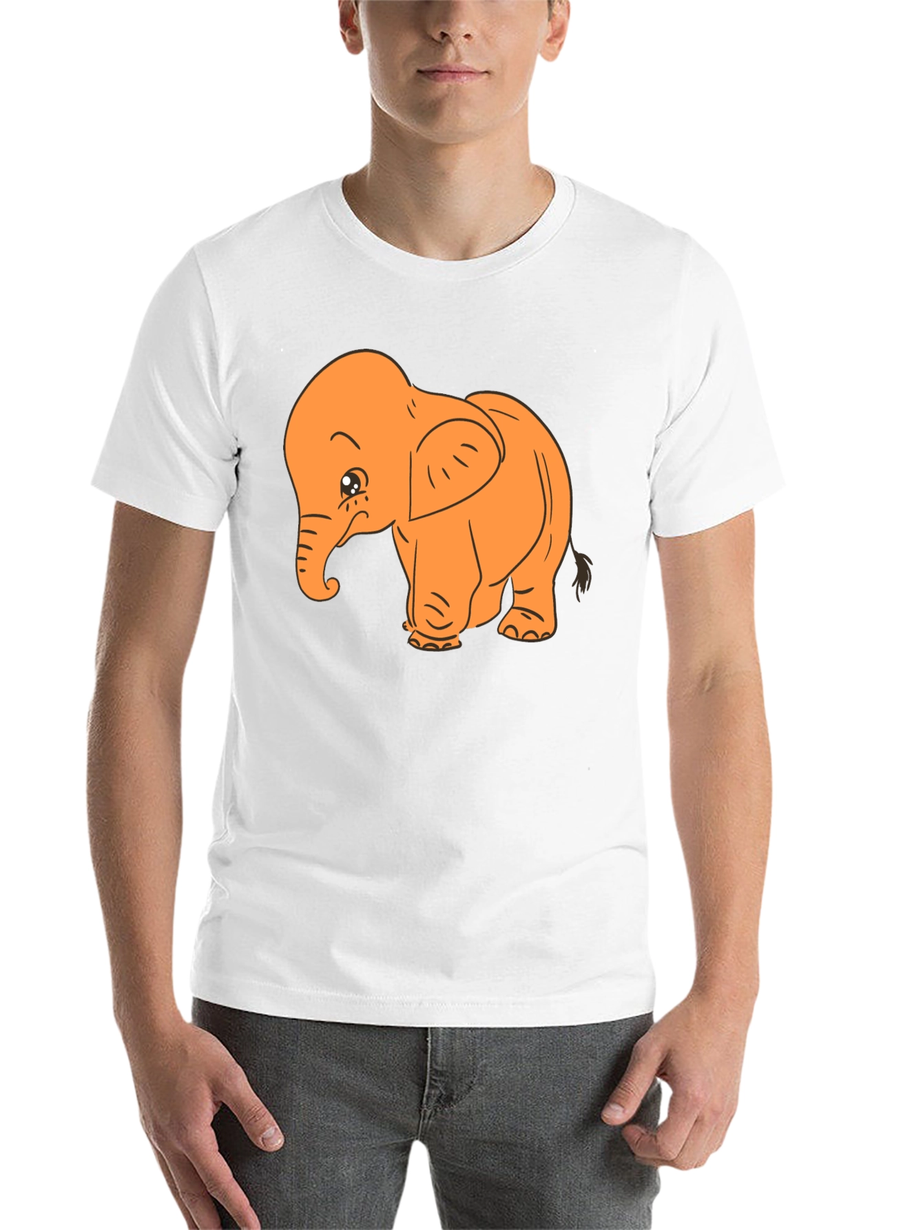 Black Cute Elephant Graphic Tee view 14