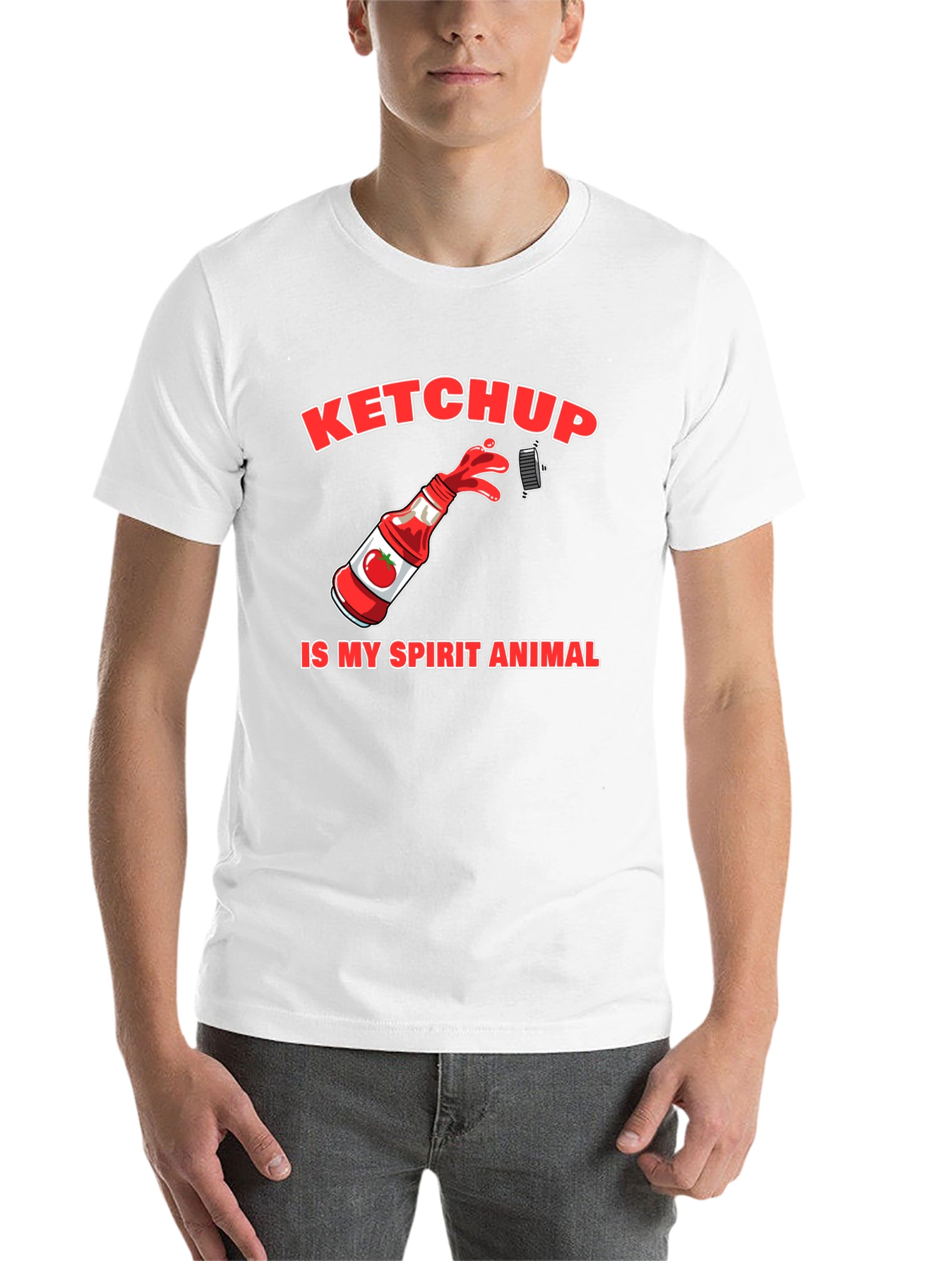 Black Ketchup Is My Spirit Animal Graphic T-Shirt view 14