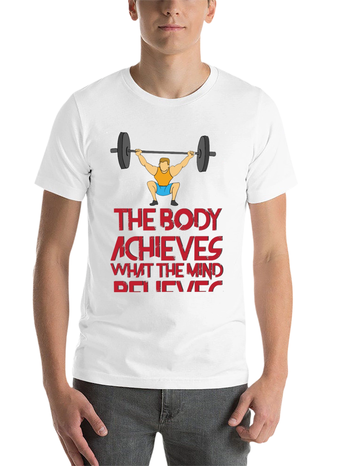 Black Workout Motivation T-Shirt - The Body Achieves view 14