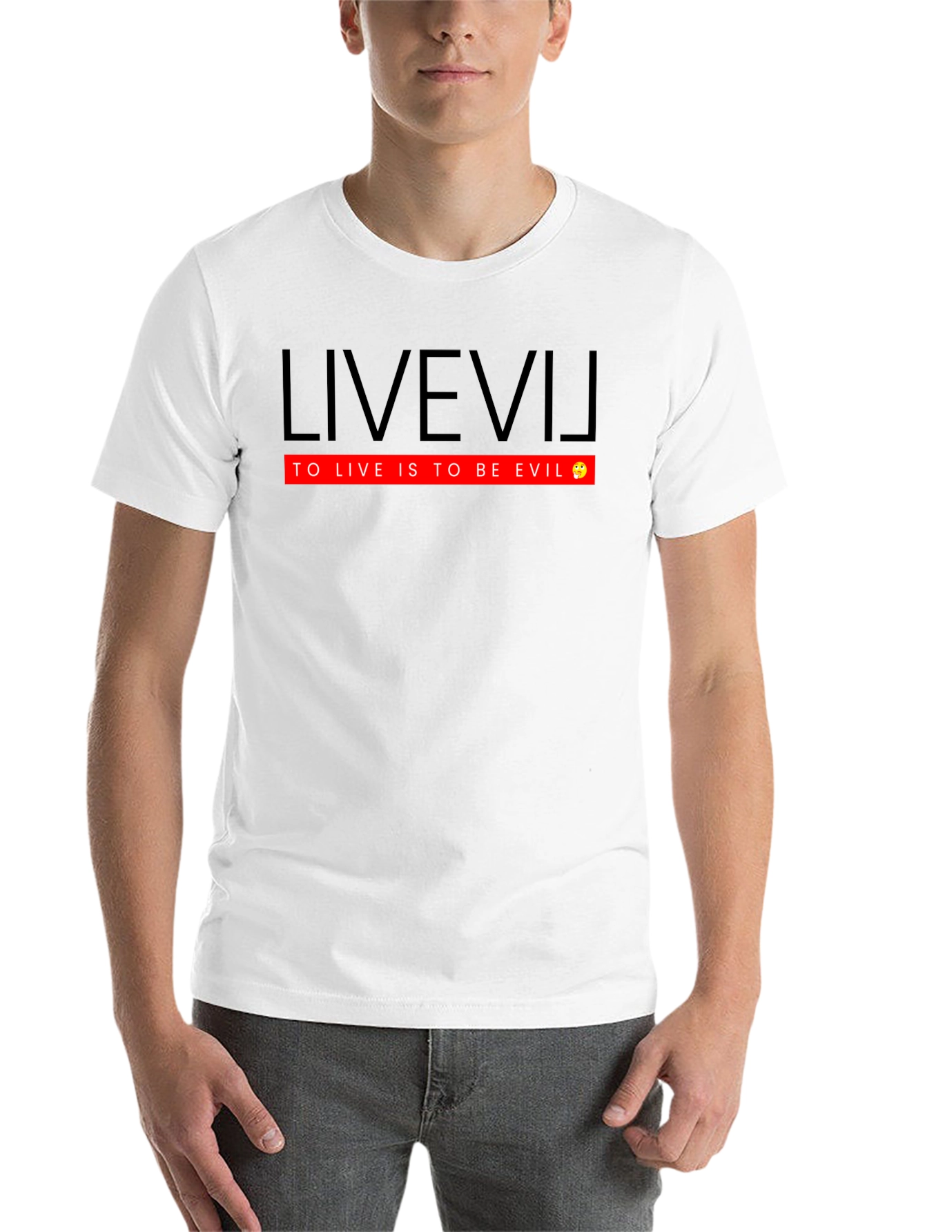 Black Live VU Evil Graphic Tee - Mens Black Cotton T-Shirt view 14