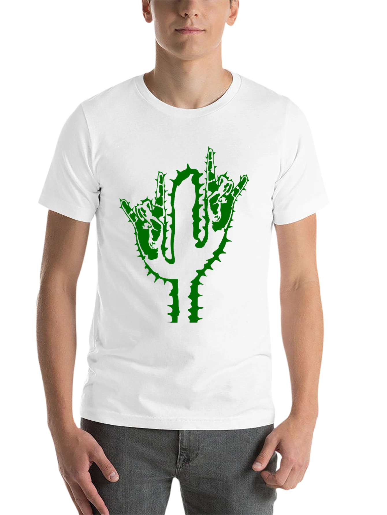 Black Cactus Rock On Graphic T-Shirt view 14