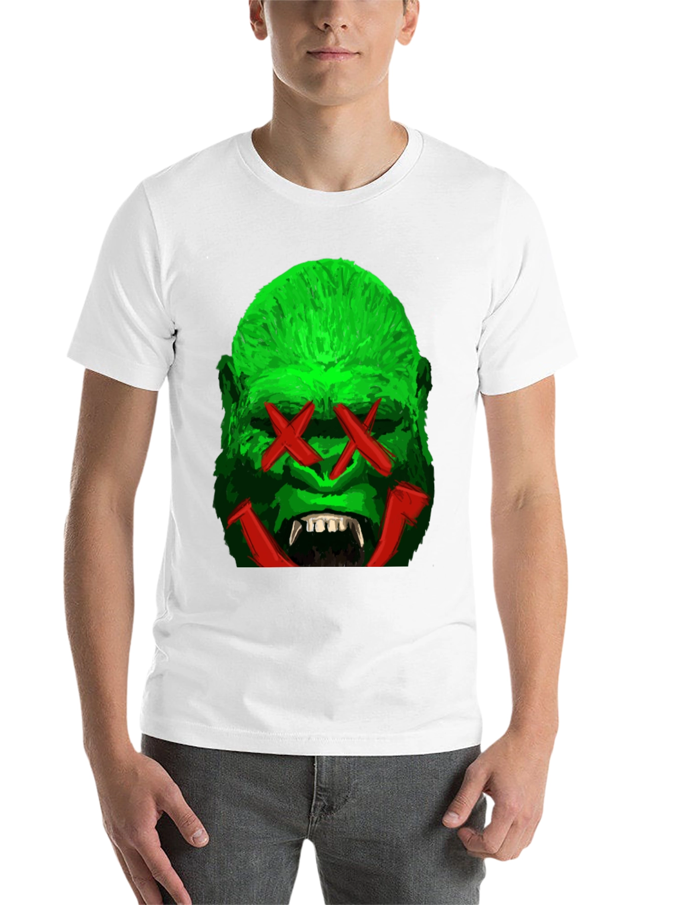 Black Green Gorilla Graphic Tee view 14