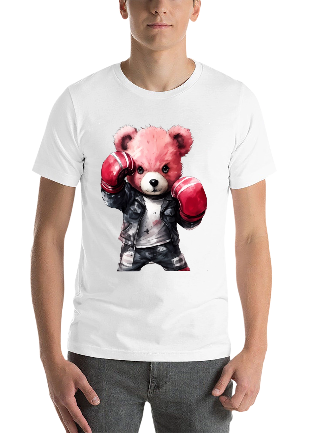 Black Boxing Bear Graphic Tee - Punchy Style view 14
