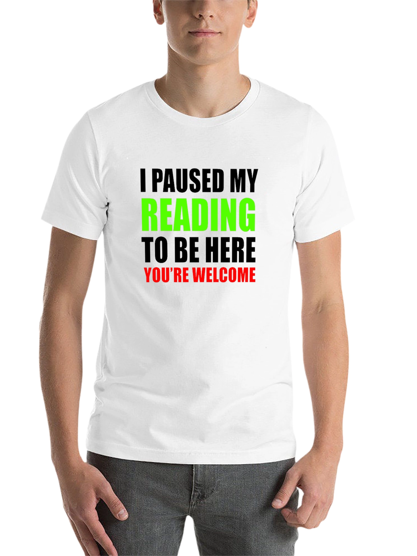 Black Funny Reading T-Shirt: Paused My Reading view 14
