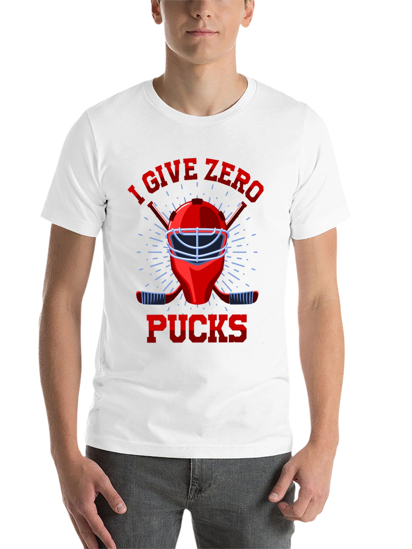 Black I Give Zero Pucks T-Shirt - Hockey Lover Tee view 14