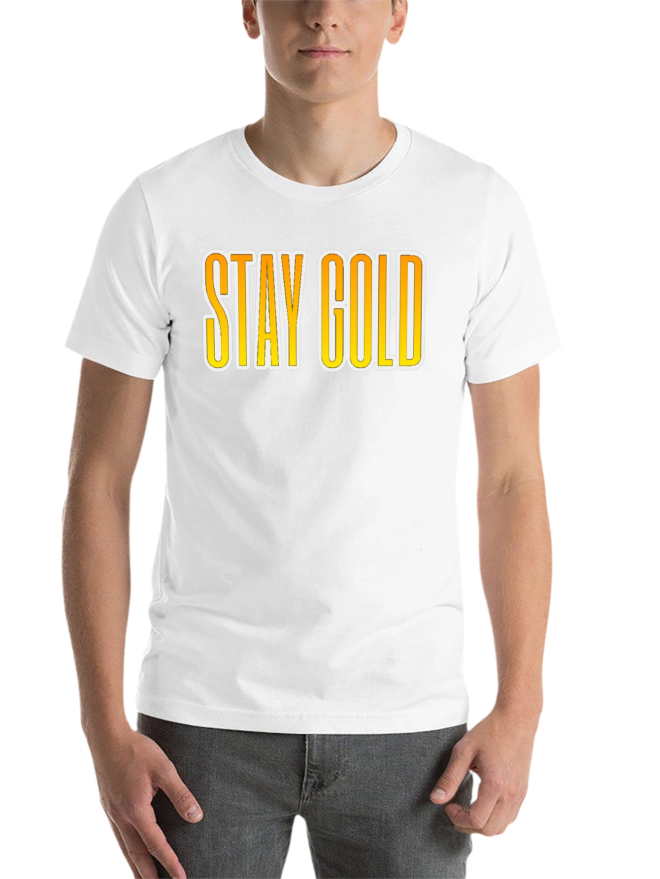 Black Stay Gold Graphic Tee - Classic Cool view 14