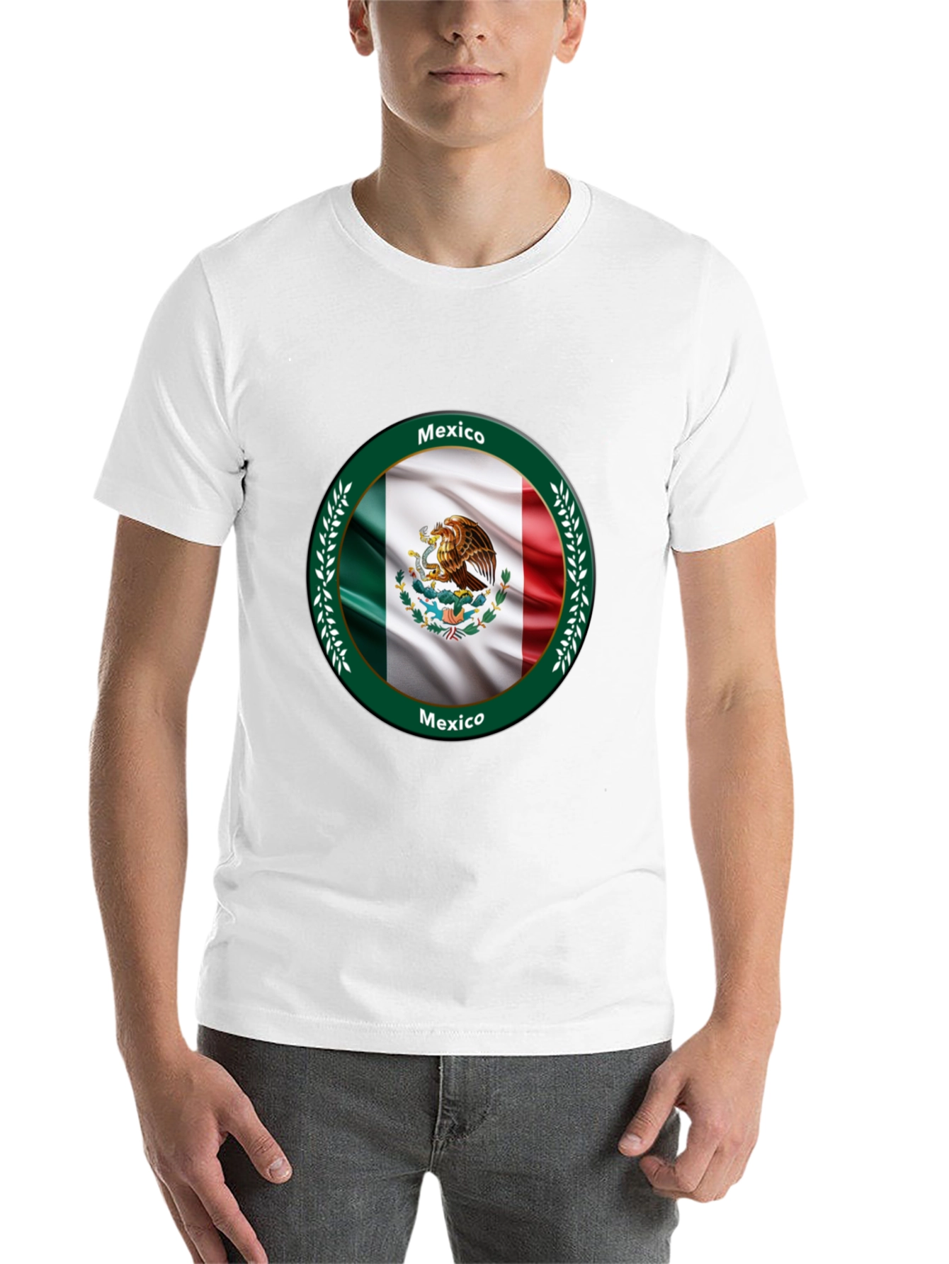 Black Mexico Flag Black T-Shirt view 14