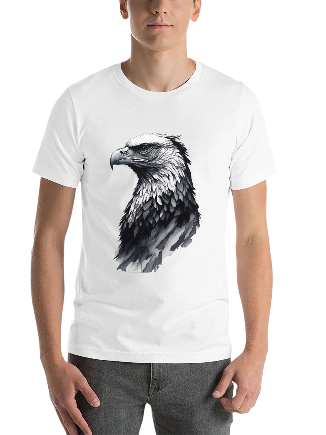 Black Men's Black Eagle Graphic Tee view 14