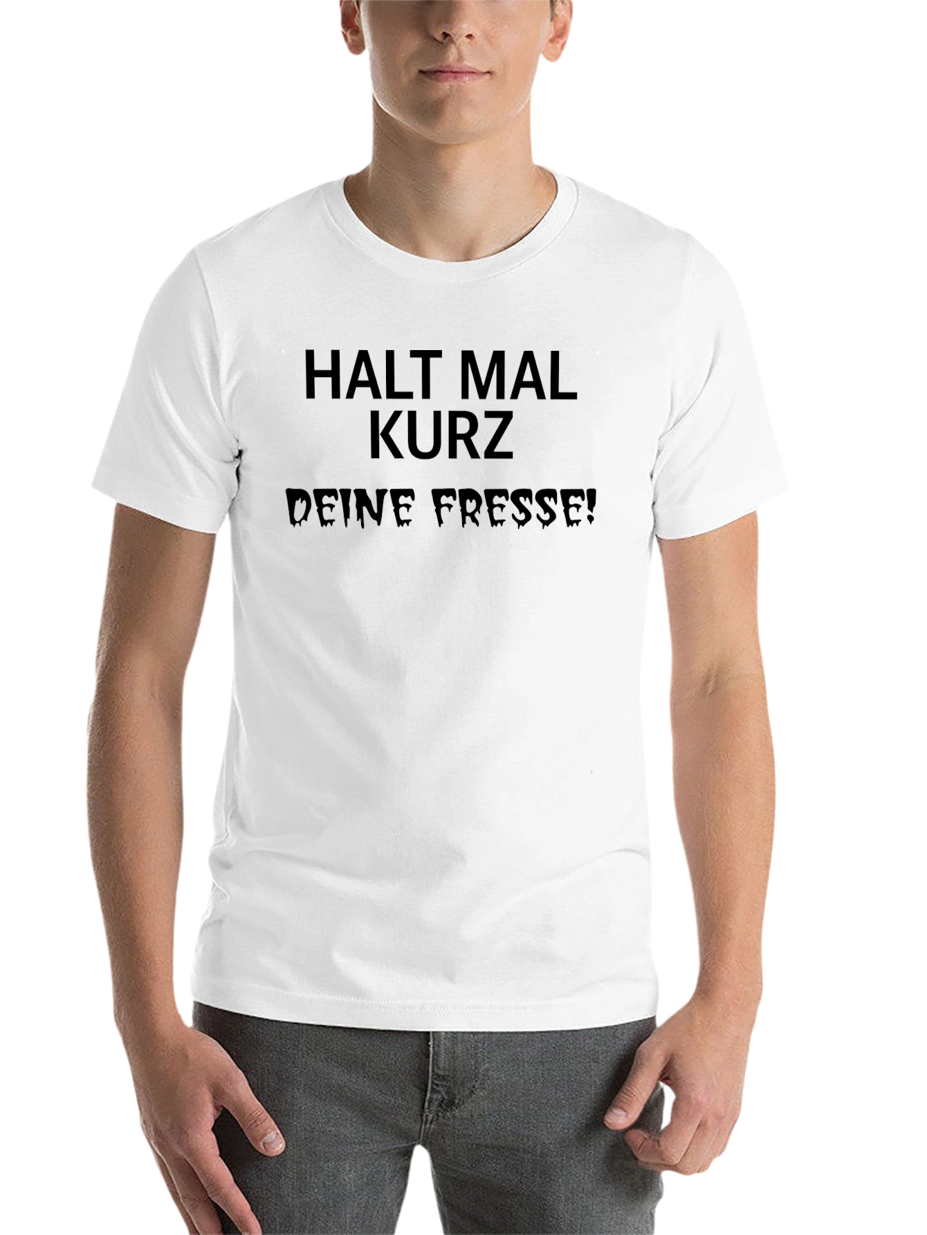 Black Edgy Black Tee - "Halt Mal Kurz Deine Fresse!" view 14