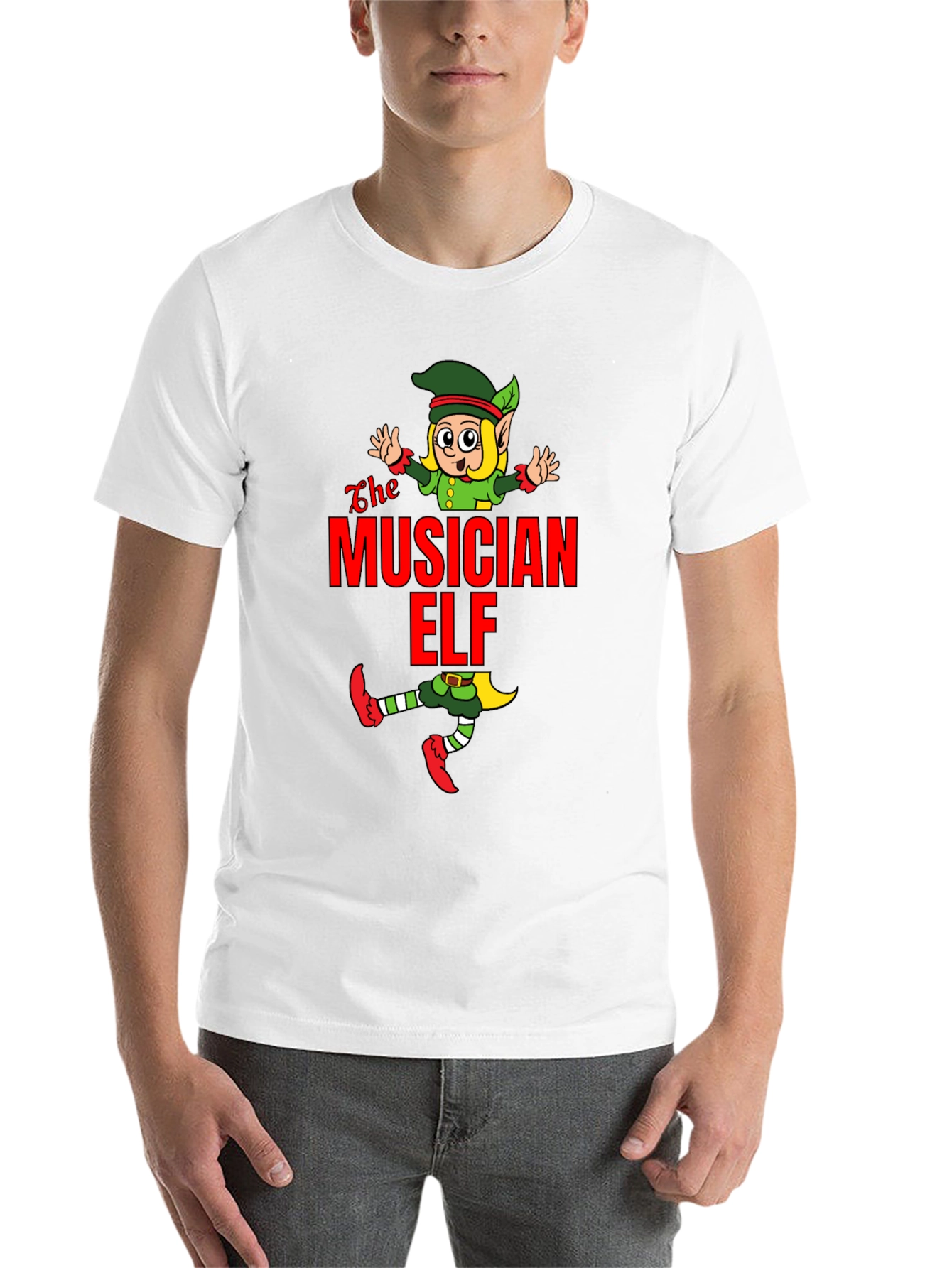 Black The Musician Elf T-Shirt - Holiday Cheer! view 14