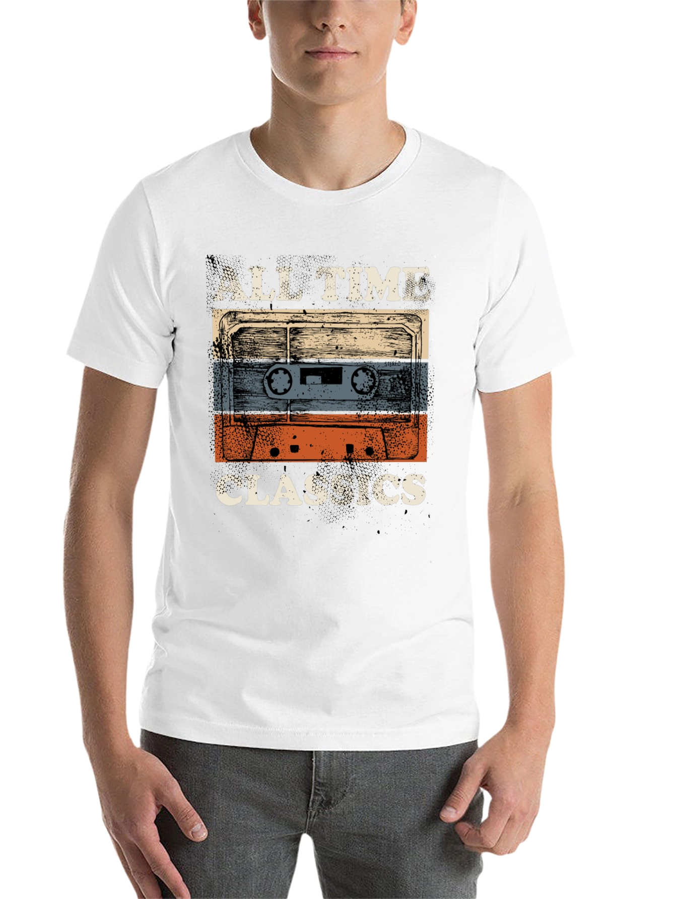 Black Vintage Cassette Tape Graphic Tee view 14