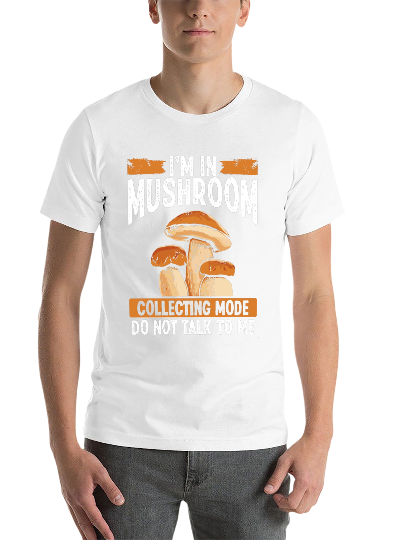 Black Mushroom Collecting Mode T-Shirt view 14