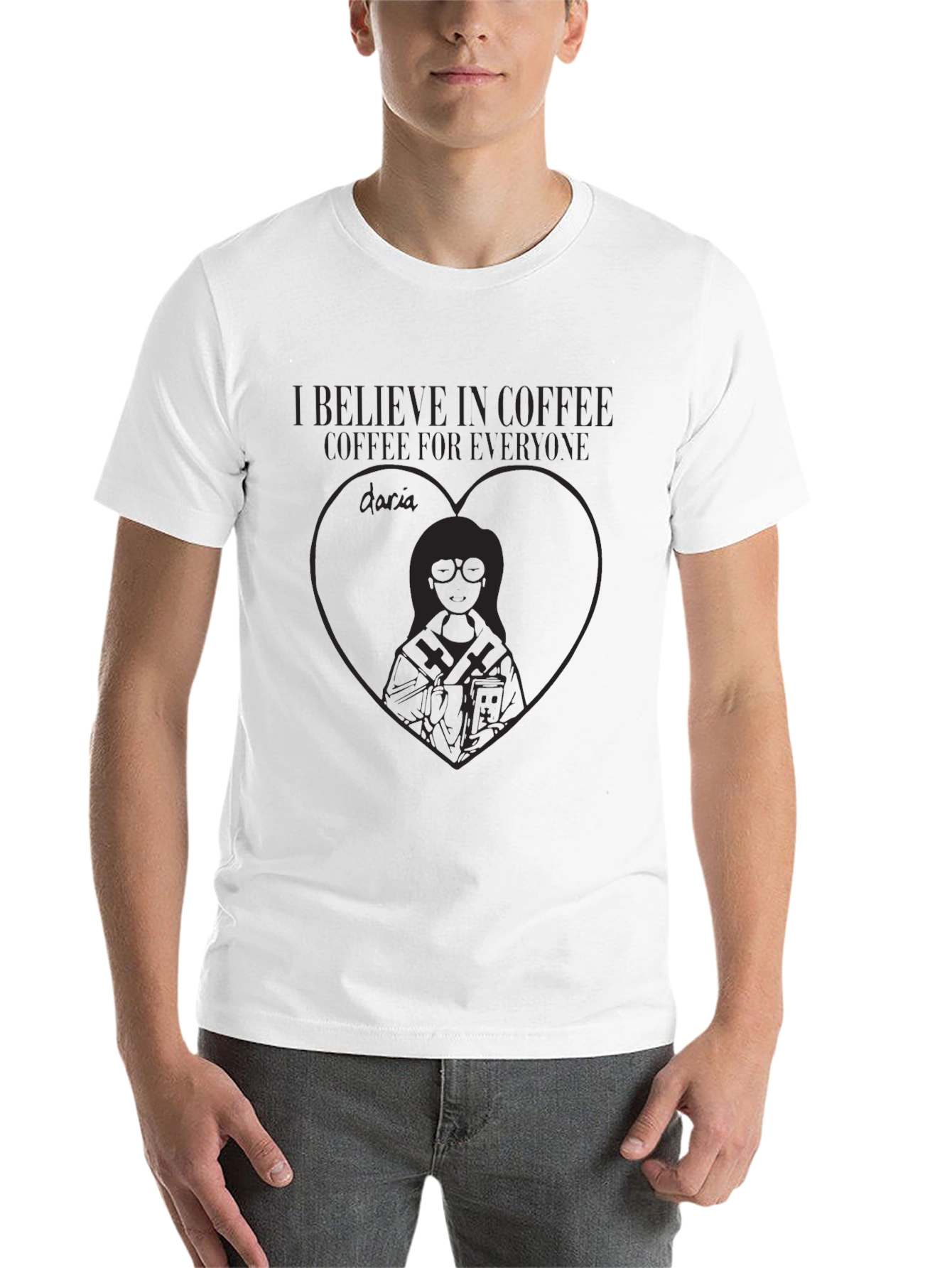 Black I Believe In Coffee Graphic T-Shirt view 14