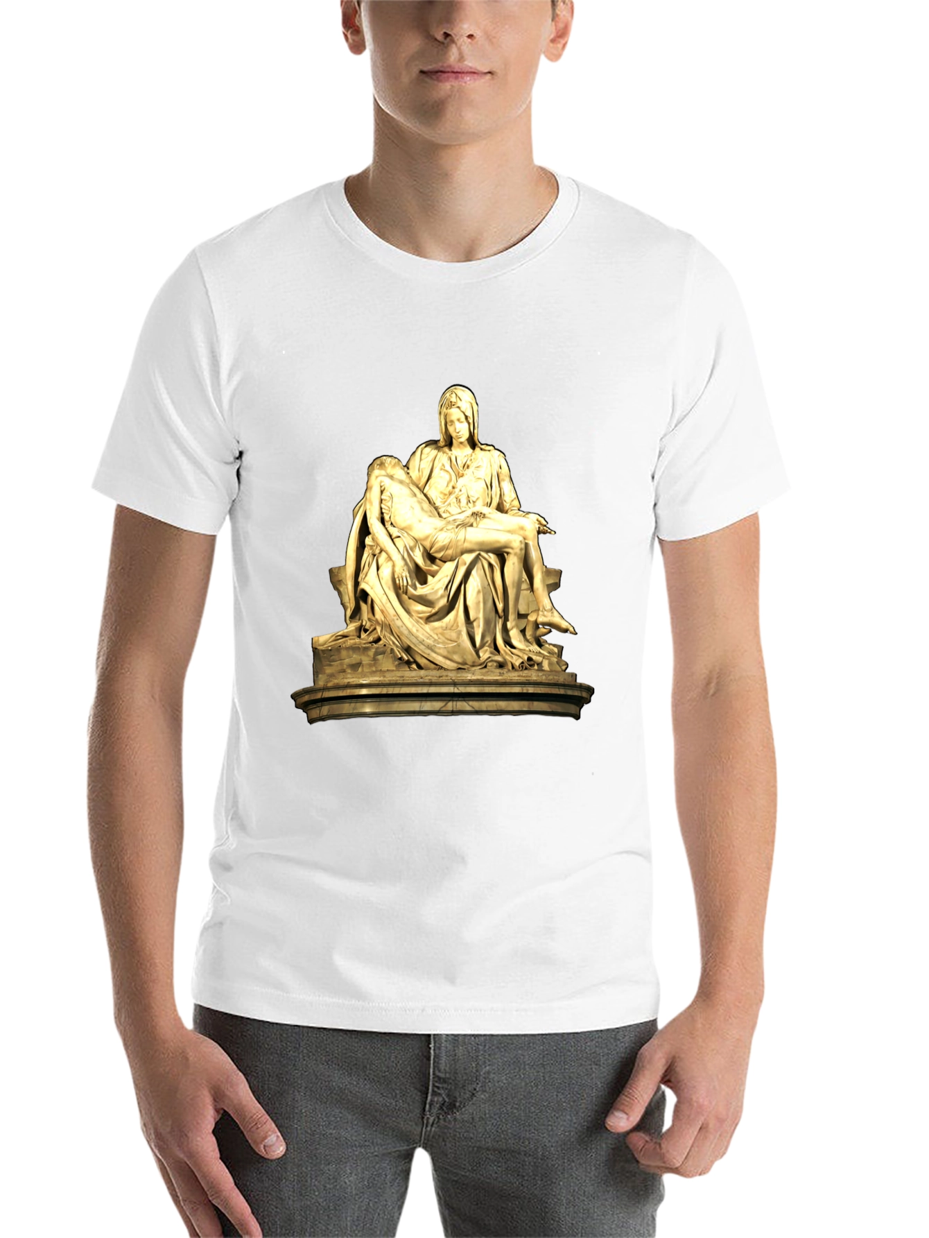 Black Pieta Sculpture Graphic T-Shirt - Classic Art Tee view 14