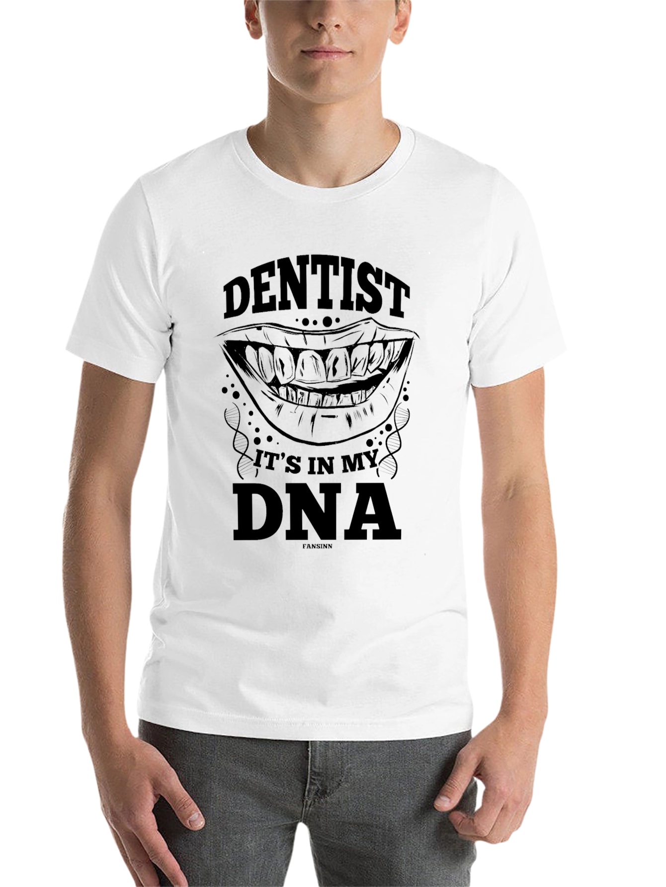 Black Dentist DNA Black Graphic T-Shirt view 14