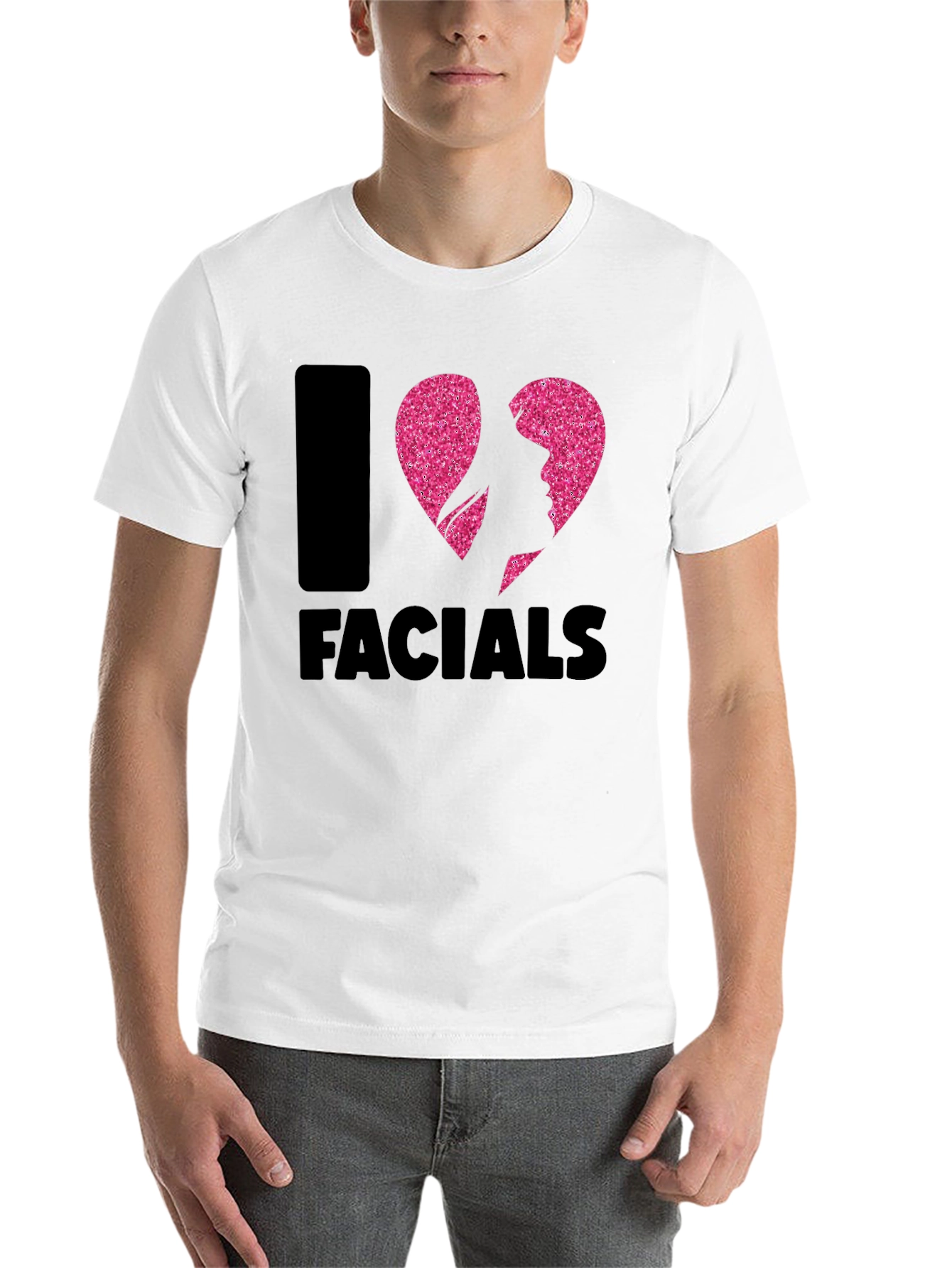 I Heart Facials Graphic T-Shirt - Funny Spa Day Tee - 14