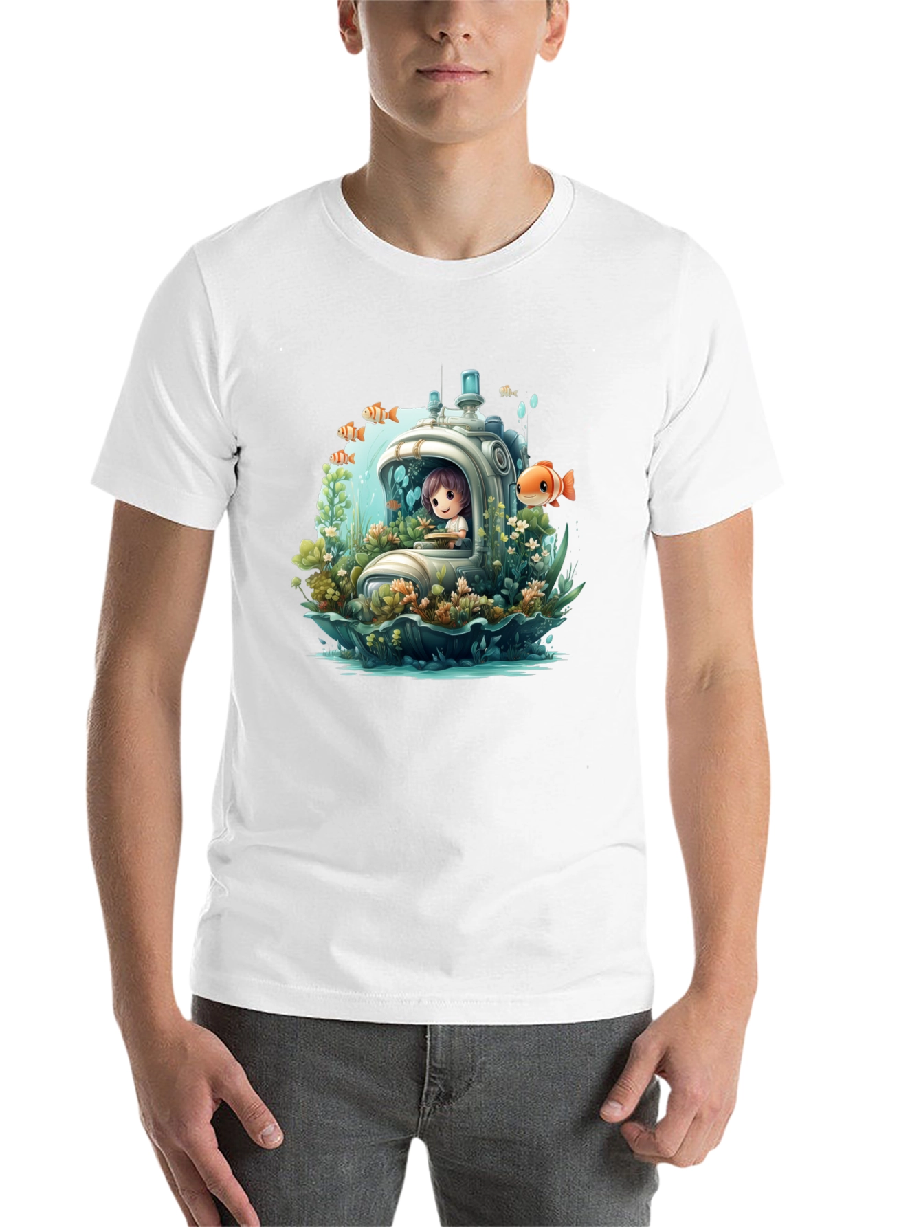Black Underwater Adventure T-Shirt view 14
