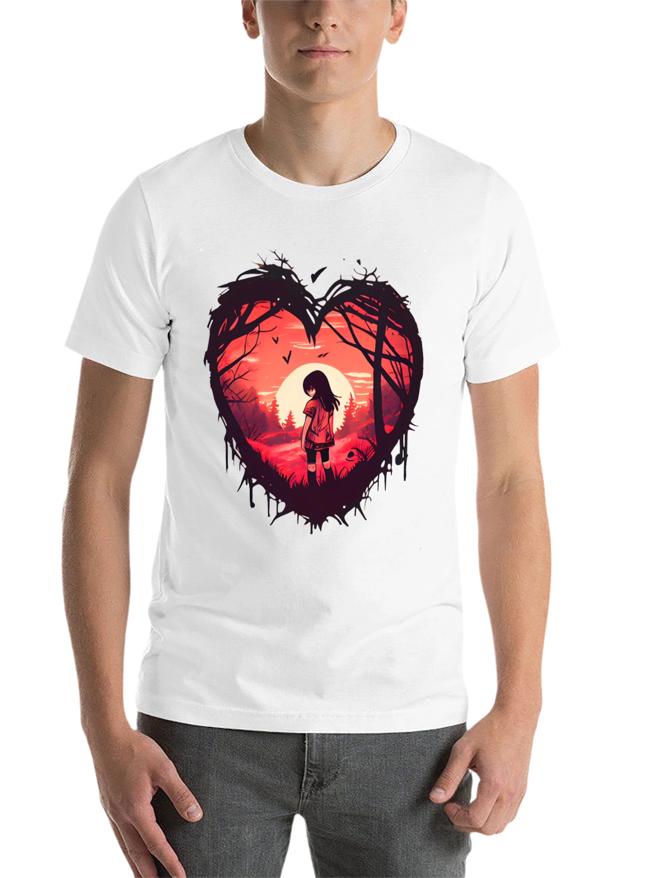 Black Heart of the Forest Tee - Unique Graphic Print view 14