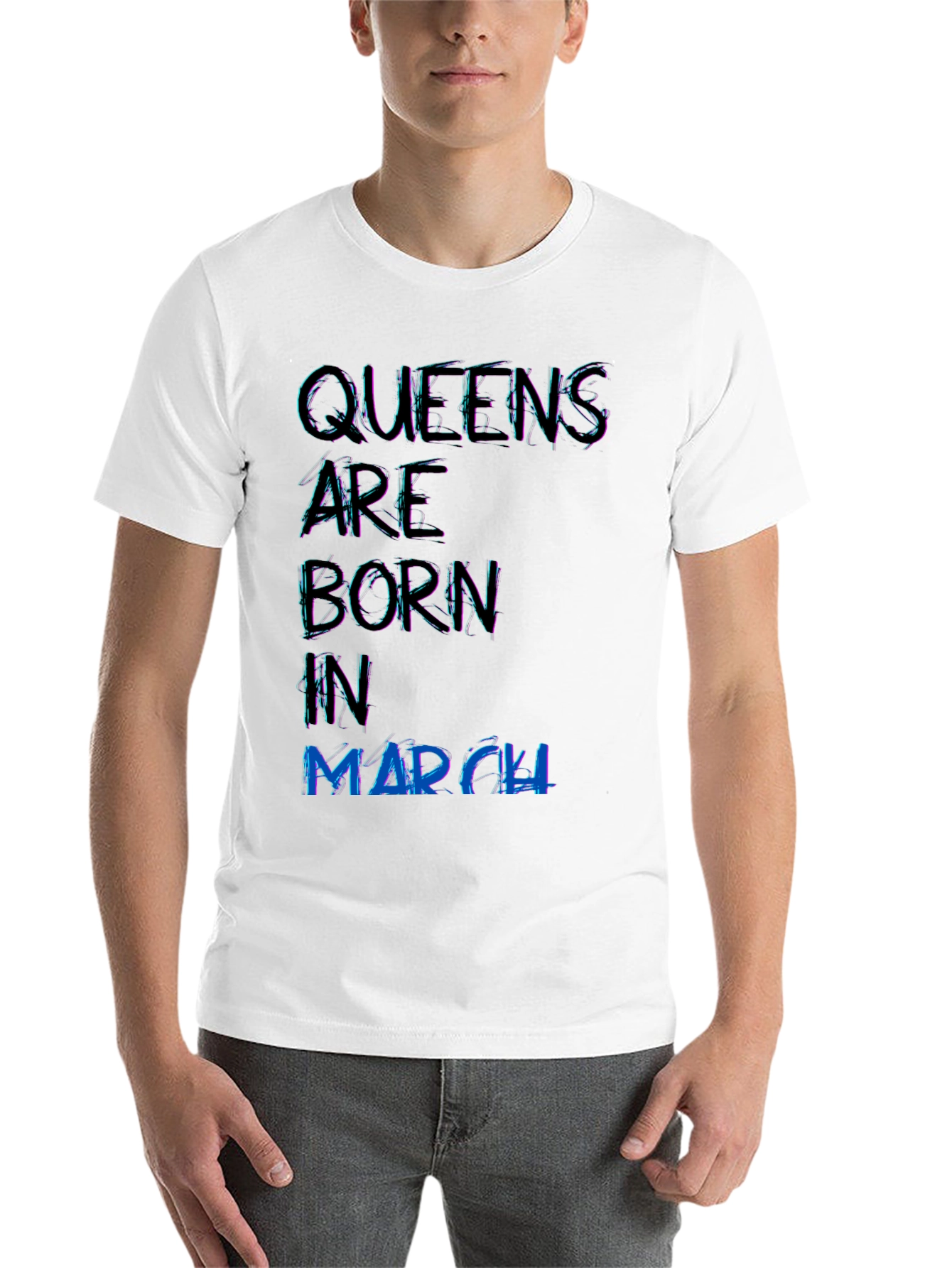 Black Queens are Born in March Black T-Shirt view 14