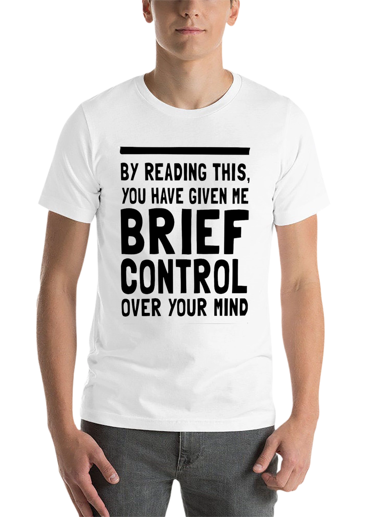 Black Mind Control Graphic T-Shirt - Funny Novelty Tee view 14