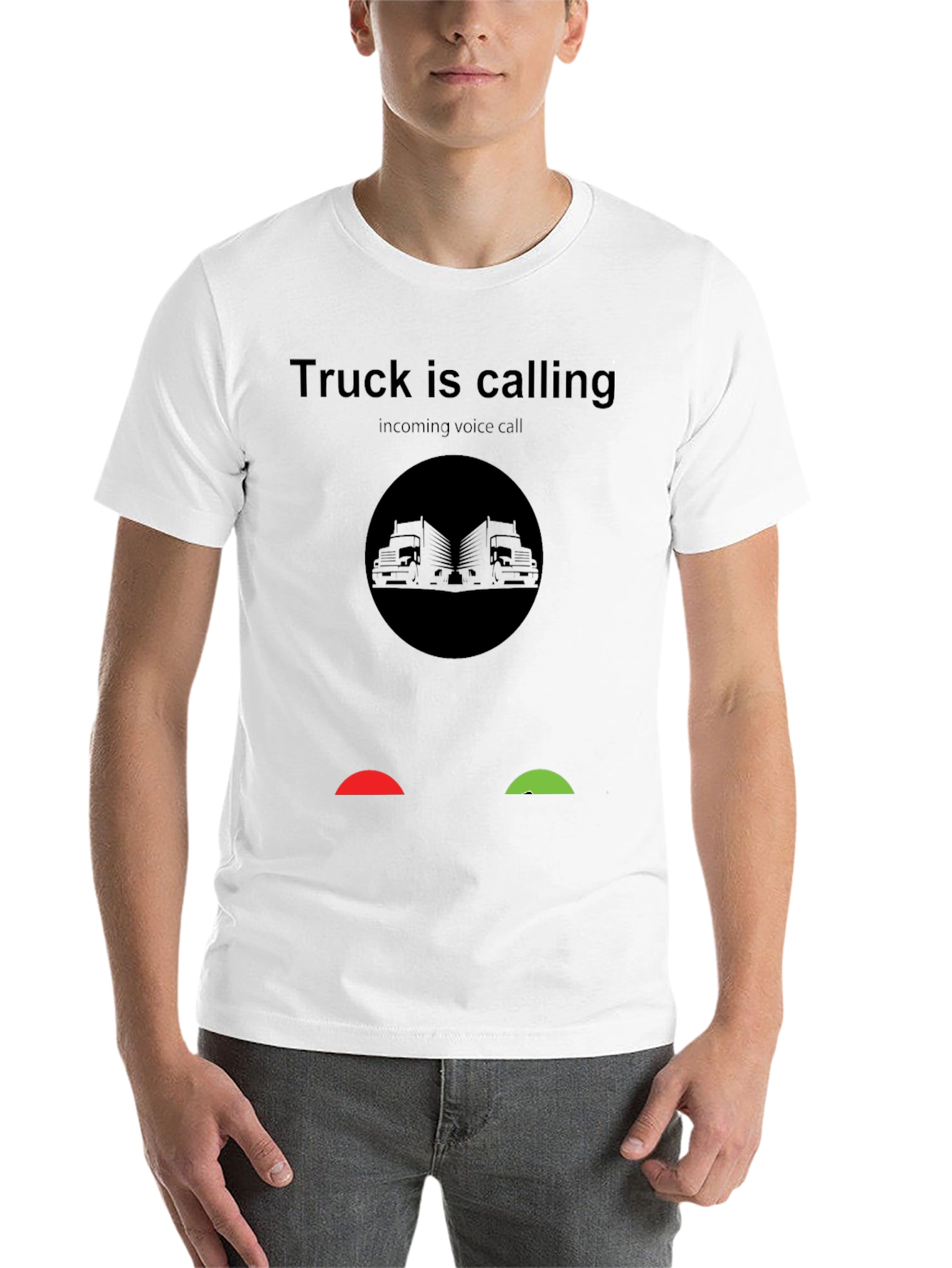 Black Truck Is Calling T-Shirt - Incoming Voice Call Design view 14