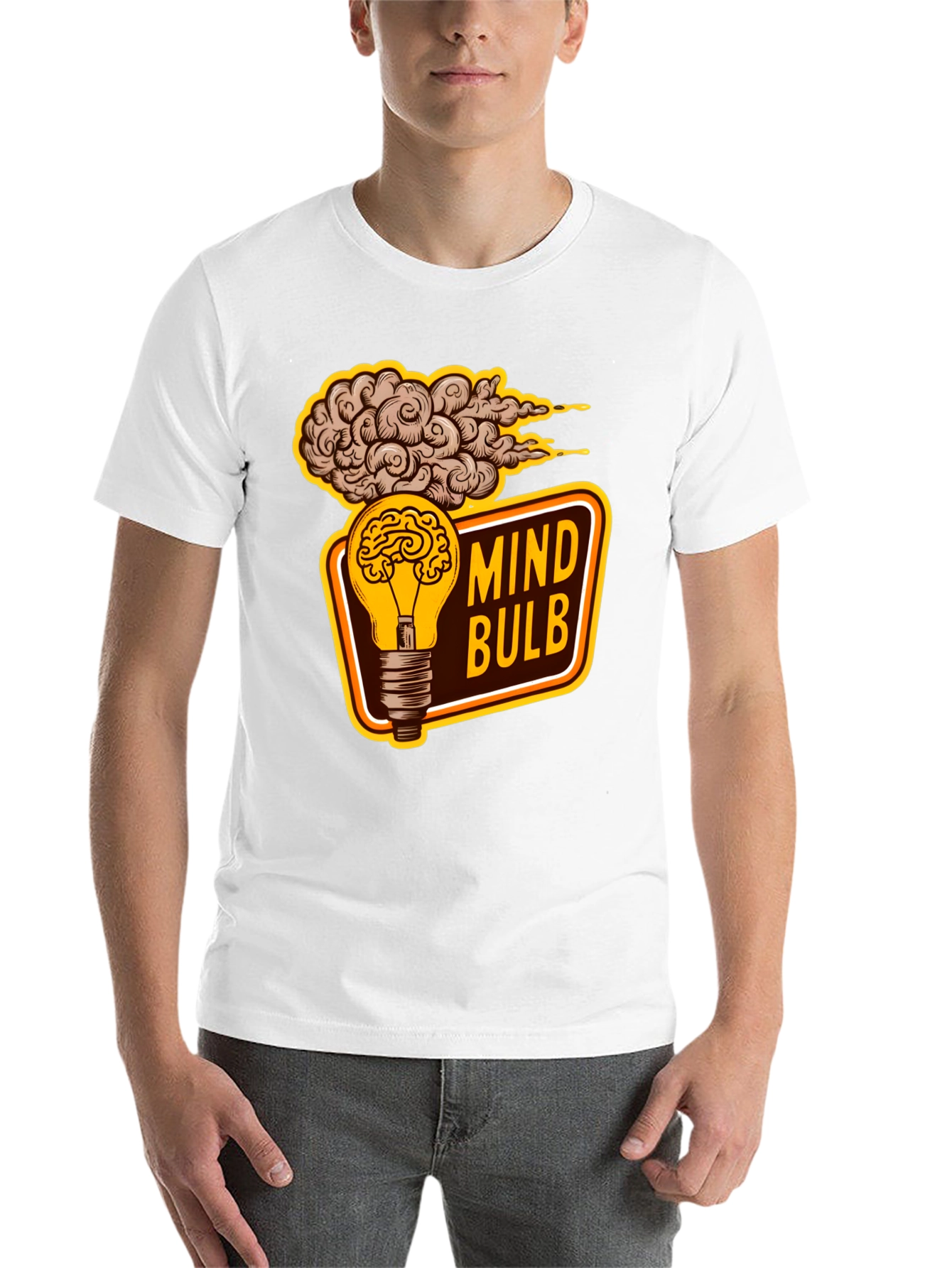 Black Mind Bulb Graphic T-Shirt view 14