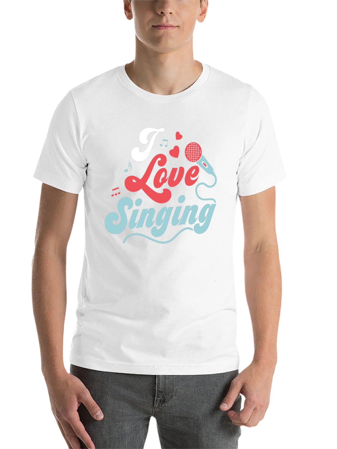 Black I Love Singing Graphic T-Shirt view 14