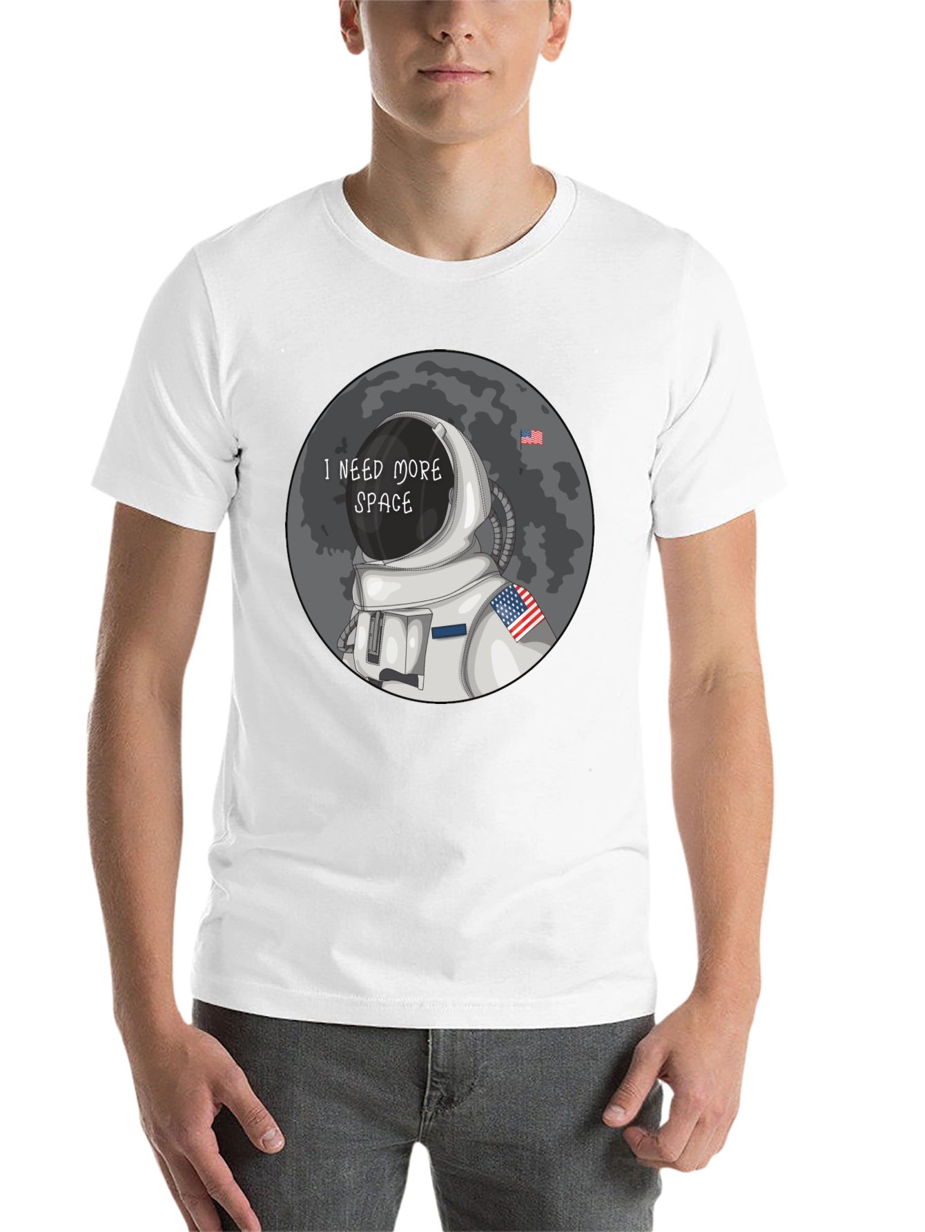 Black I Need More Space T-Shirt - Astronaut Design view 14