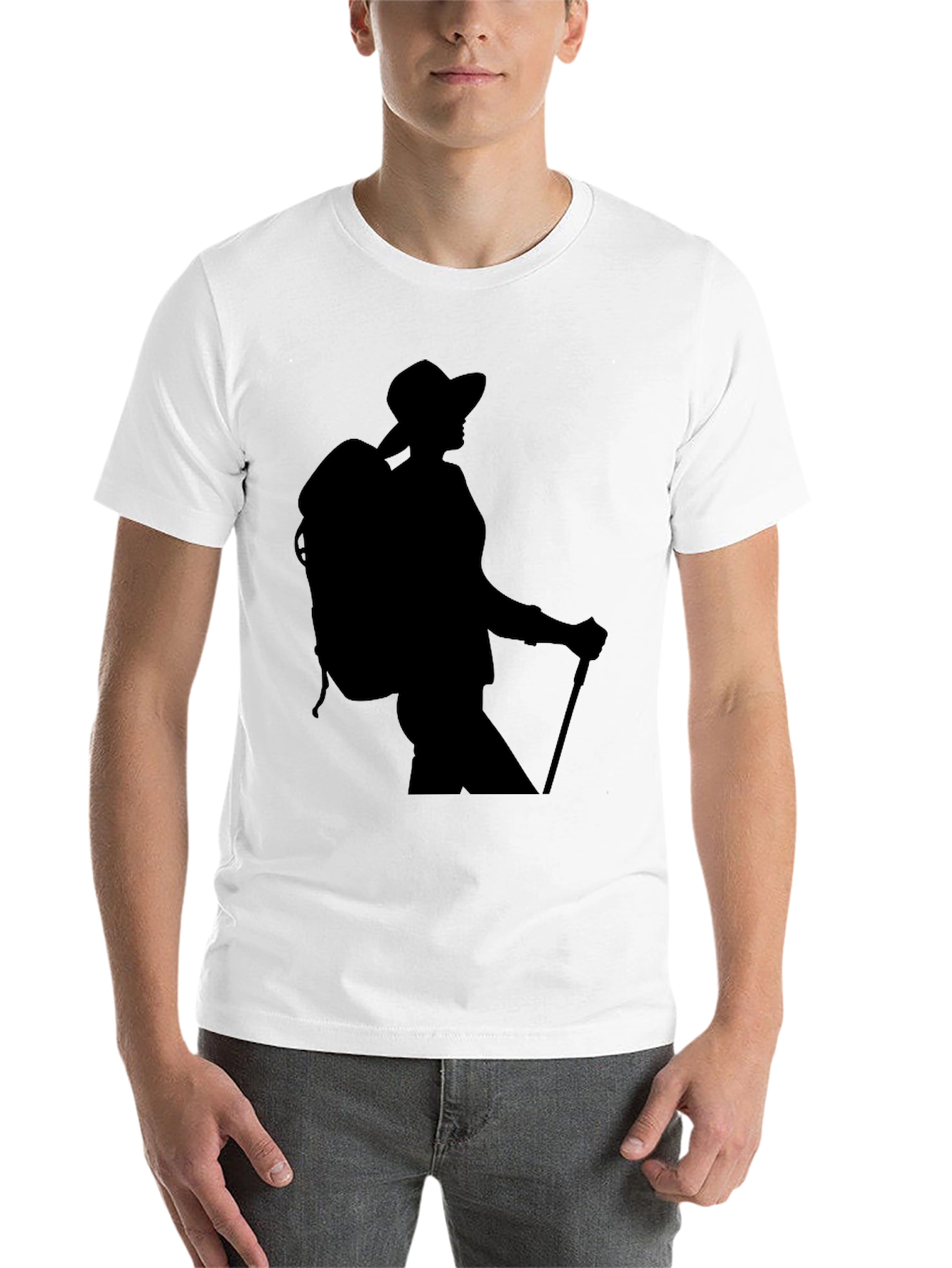 Black Hiking Silhouette Graphic Tee - Black view 14