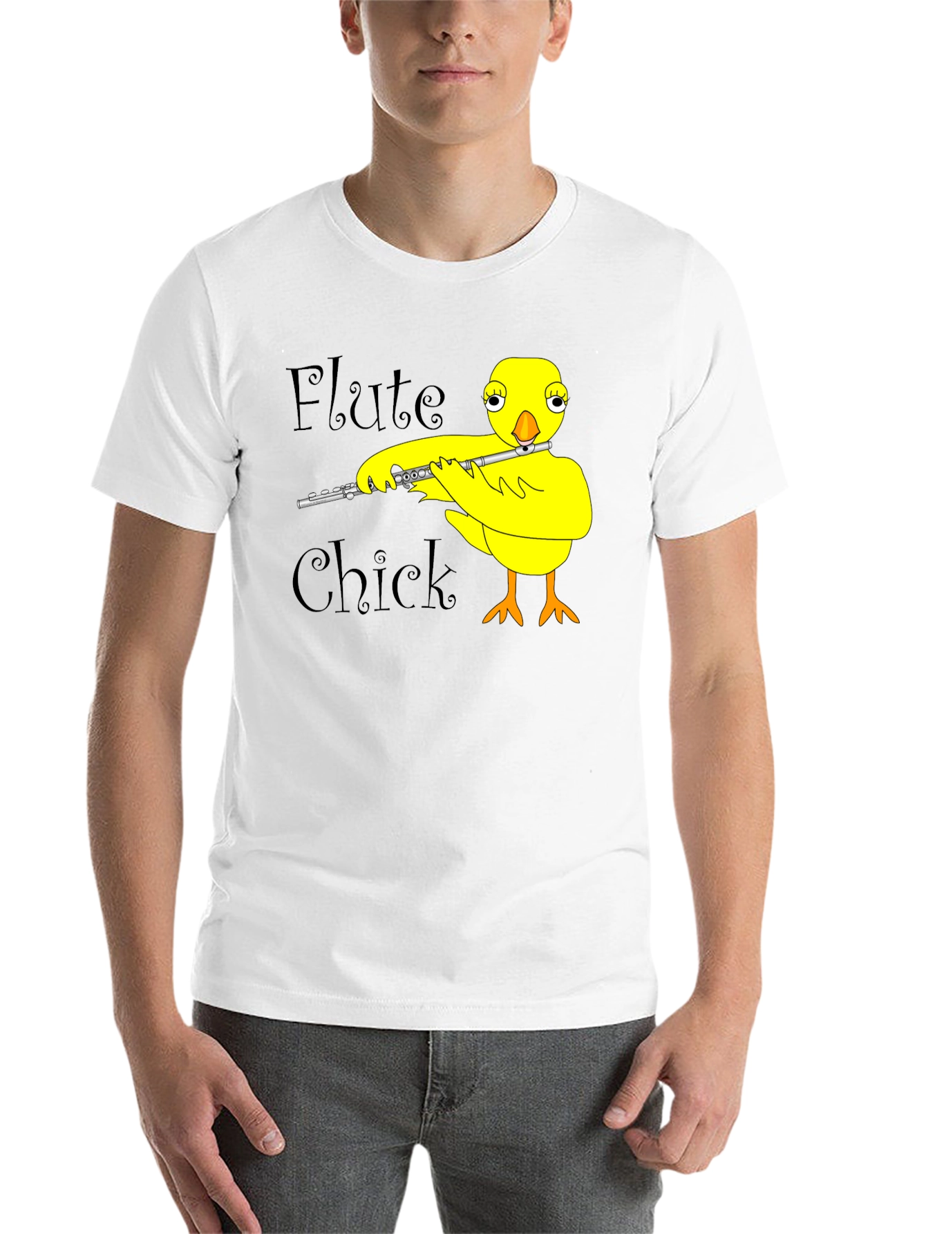 Black Flute Chick Black T-Shirt view 14