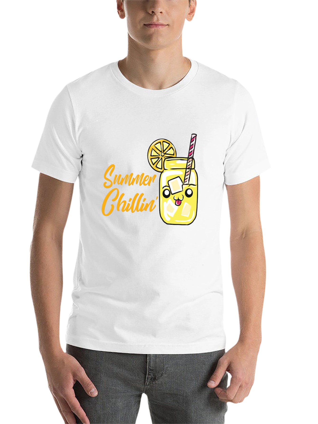 Black Summer Chillin' Graphic Tee - Cute Cartoon Lemonade Shirt view 14