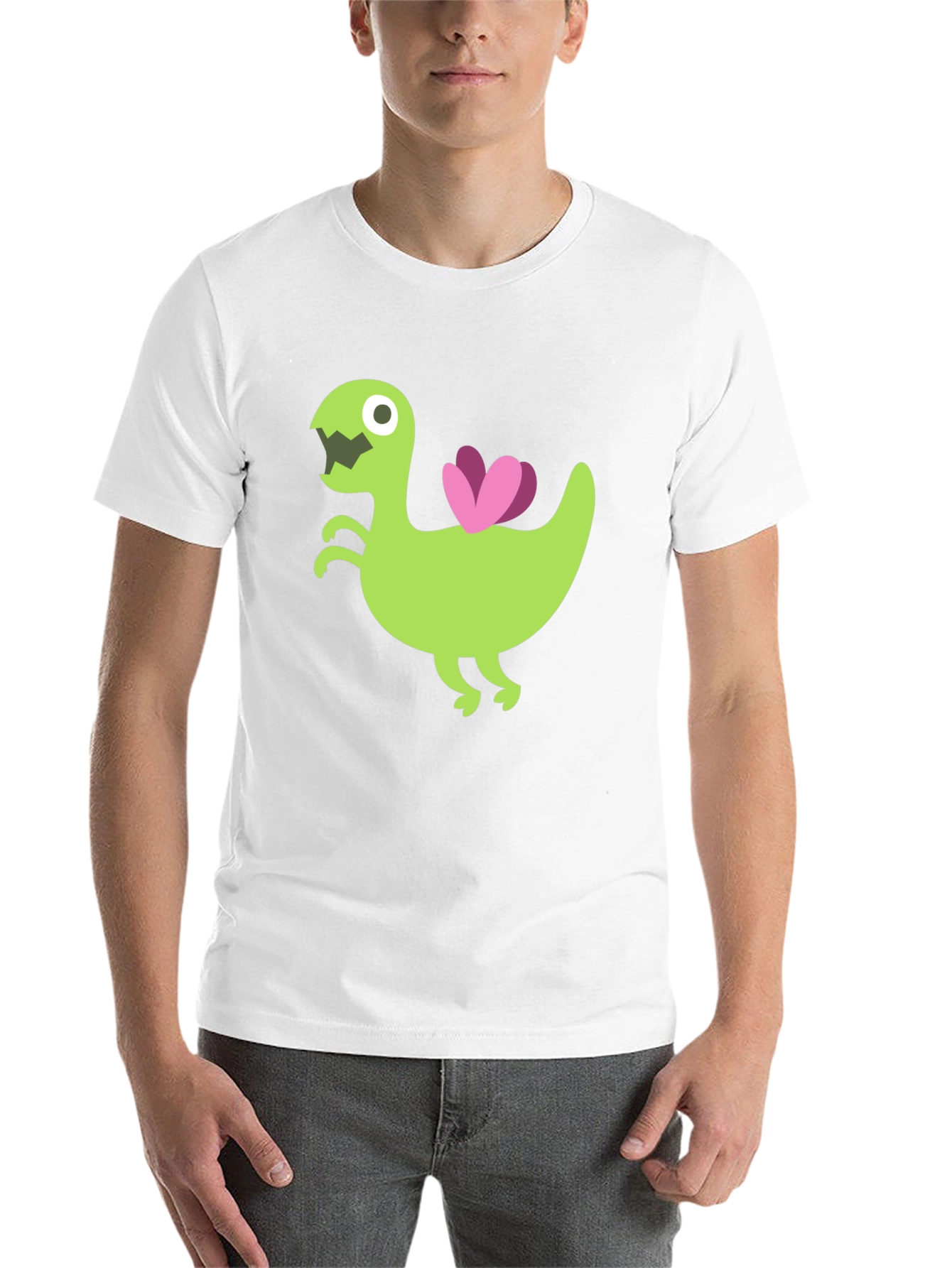 Black Cartoon Dino T-Shirt - Unique Graphic Tee view 14