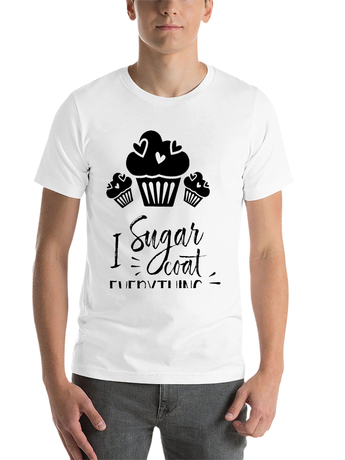 Black I Sugar Coat Everything Black Graphic Tee view 14