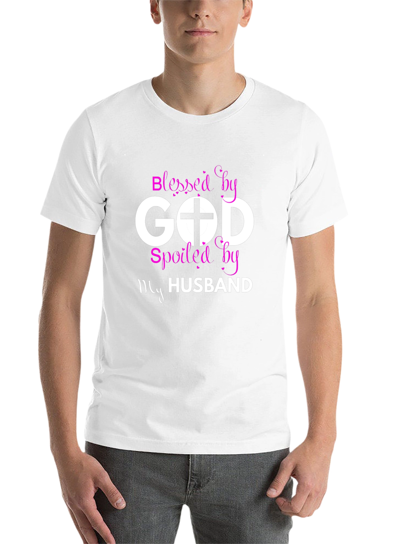 Blessed by God Spoiled by My Husband T-Shirt - 14