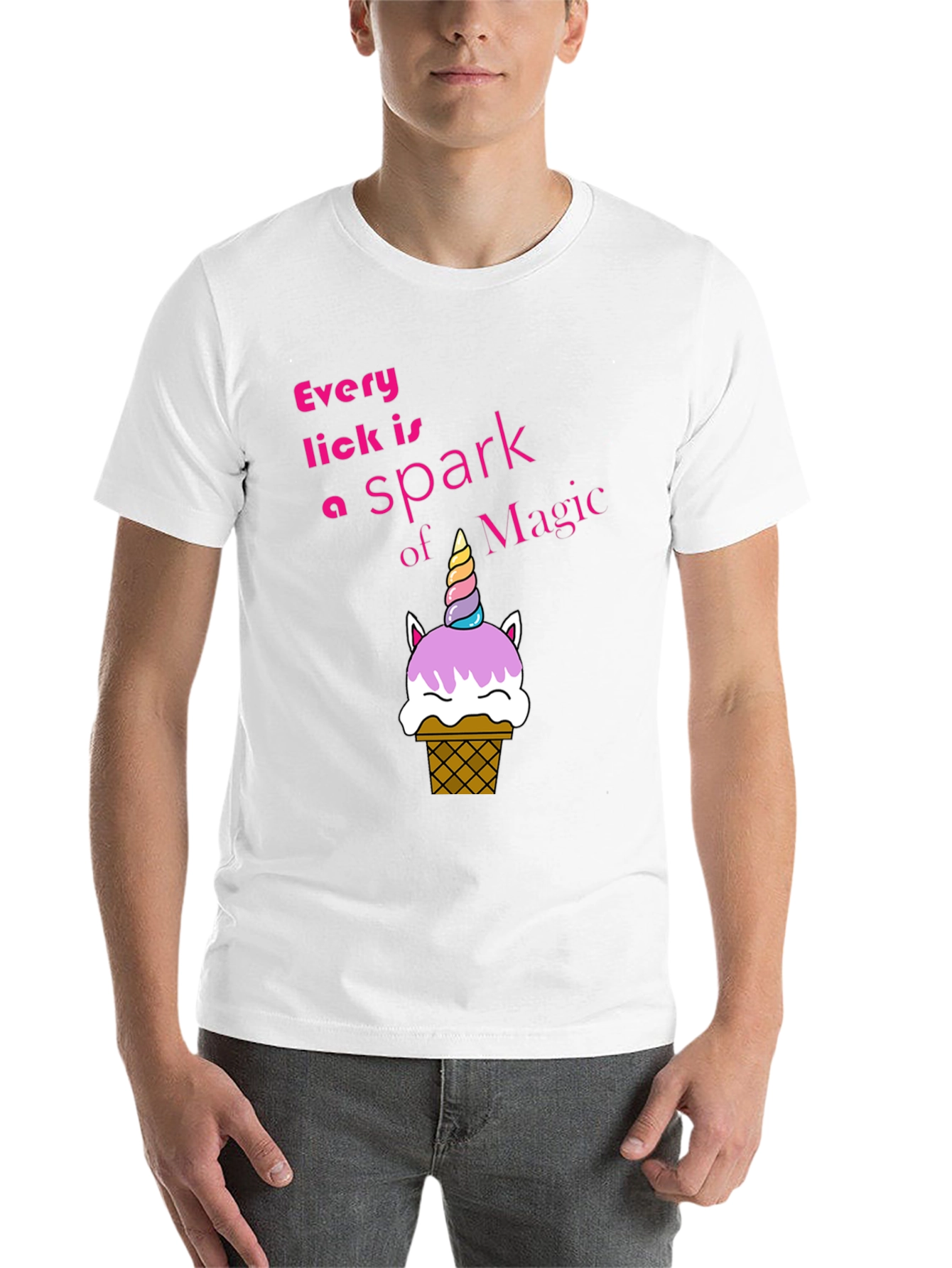 Black Unicorn Ice Cream T-Shirt - Every Lick is Magic! view 14