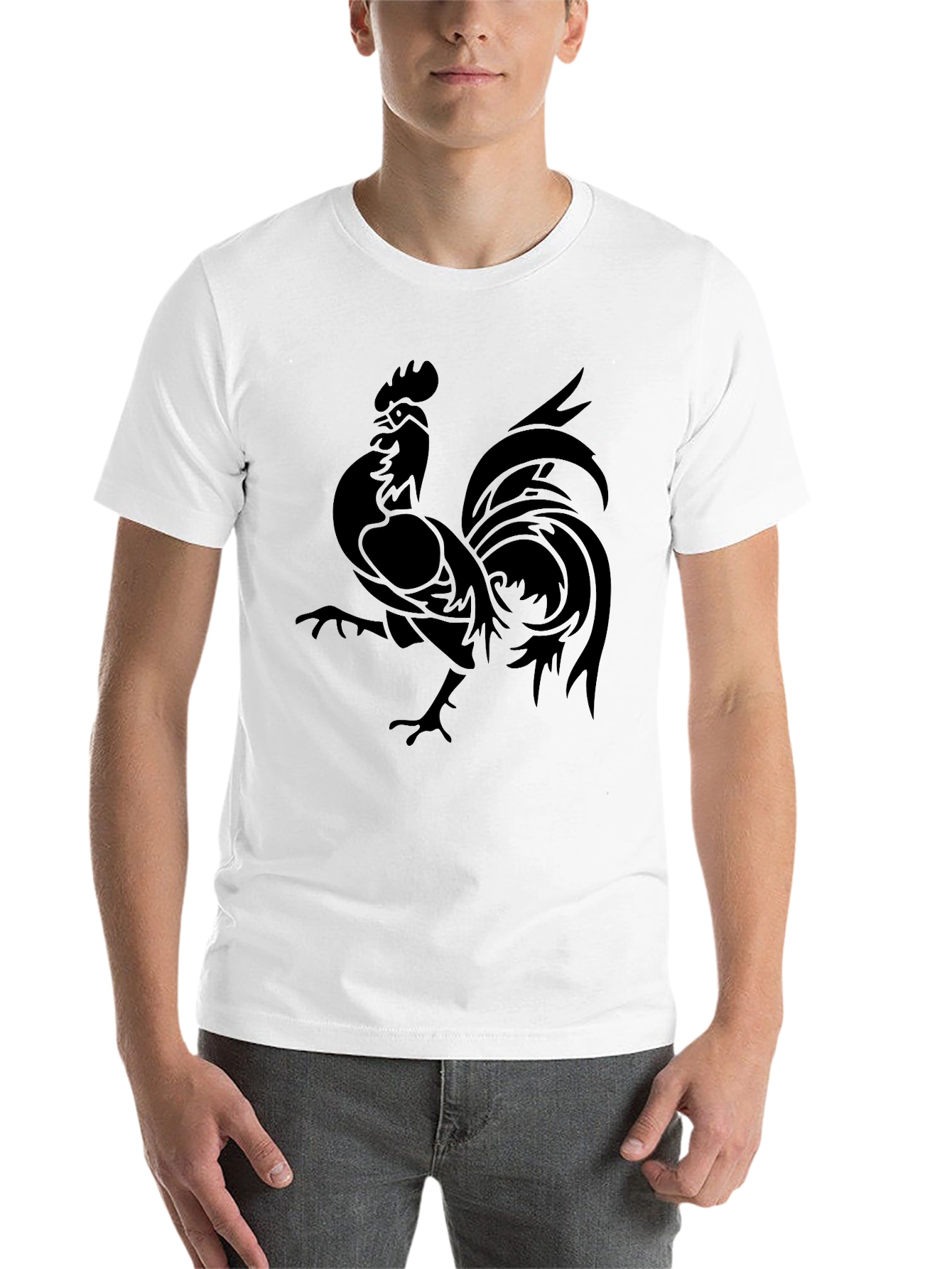 Rooster Graphic Tee - Black - 14