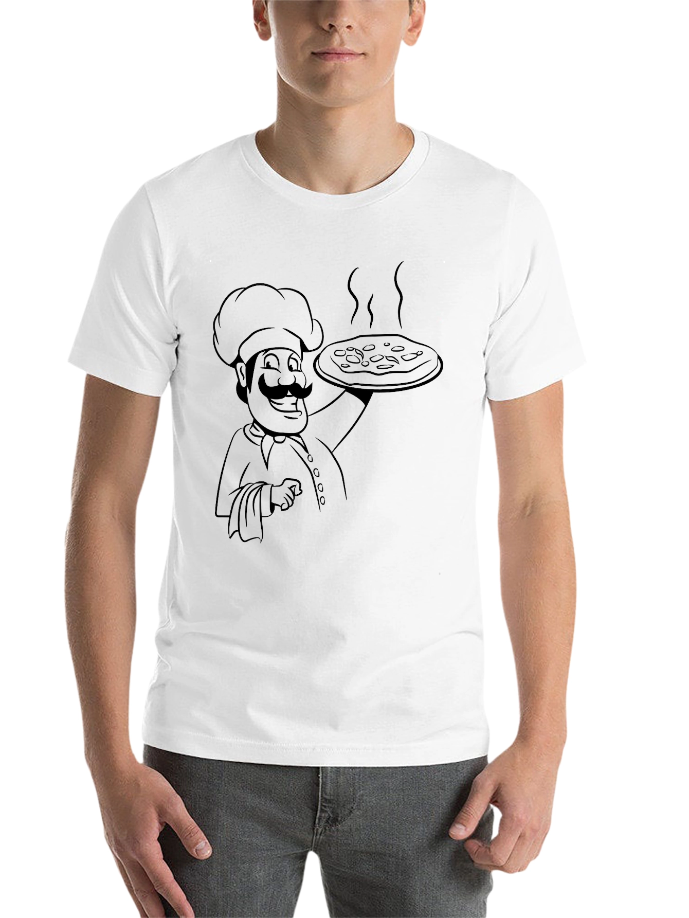 Black Chef Pizza T-Shirt - Delicious Style view 14