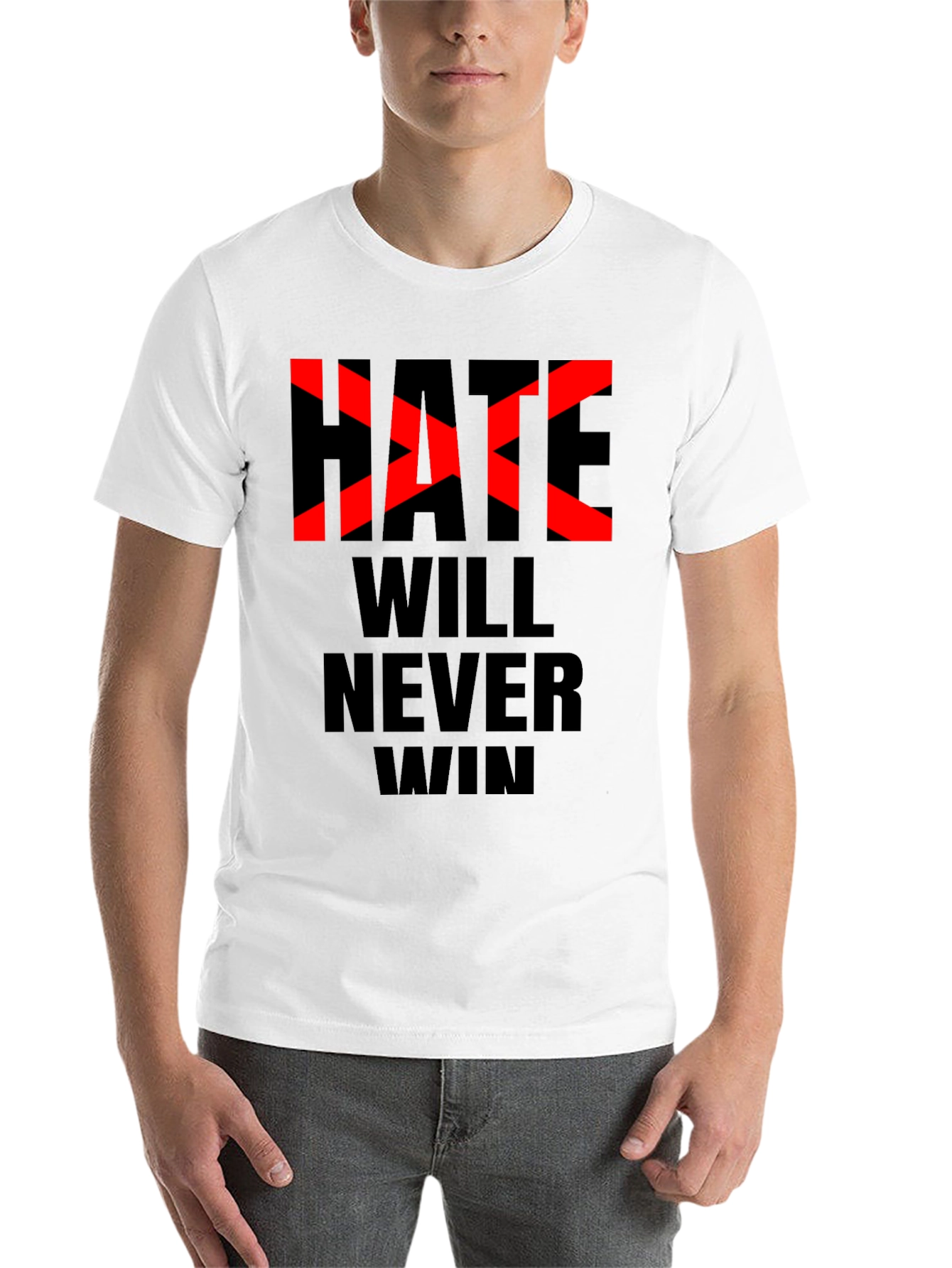 Black Hate Will Never Win Graphic Tee - Black view 14