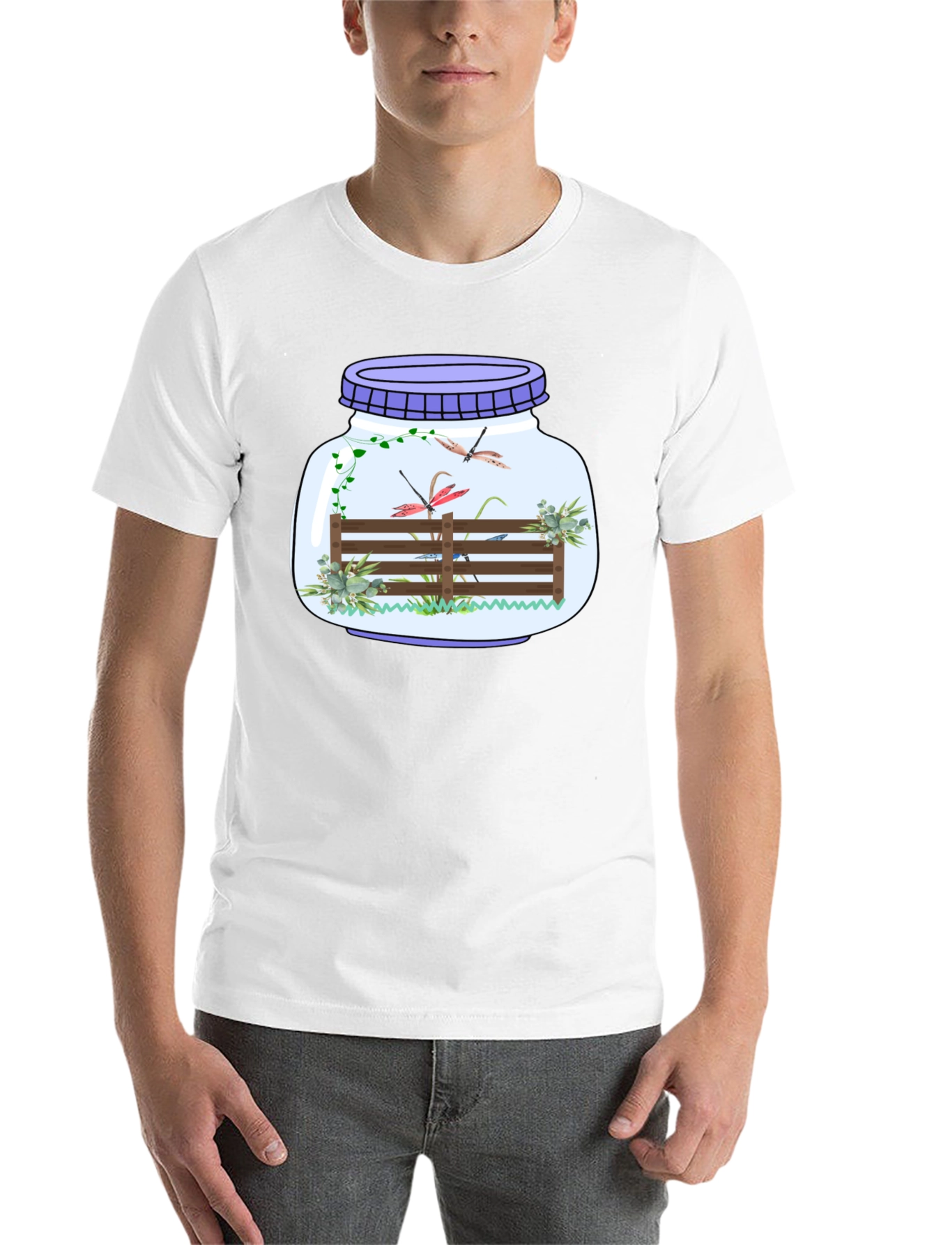 Black Dragonfly Terrarium Graphic Tee view 14