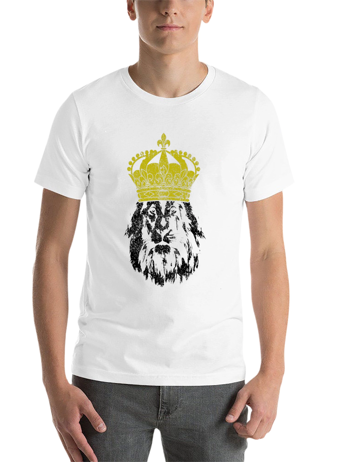 Black King Lion Graphic Tee - Black T-Shirt view 14
