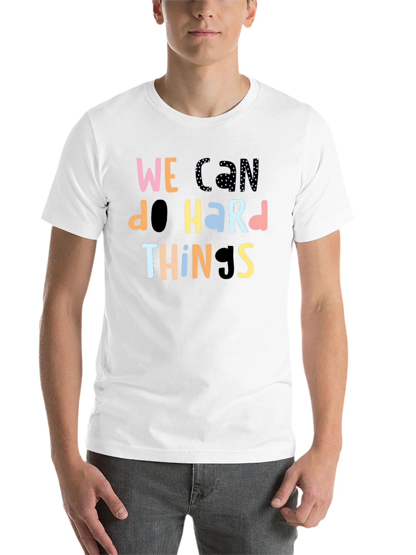 Black We Can Do Hard Things Black T-Shirt view 14