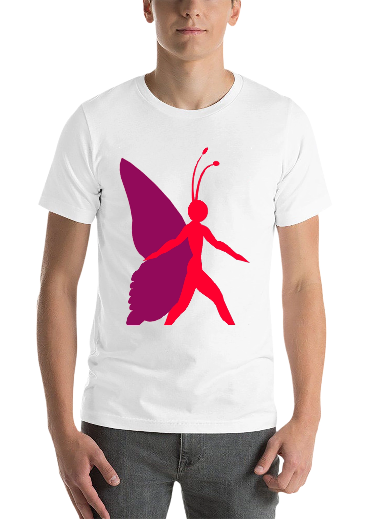 Black Butterfly Graphic Tee - Black Casual T-Shirt view 14