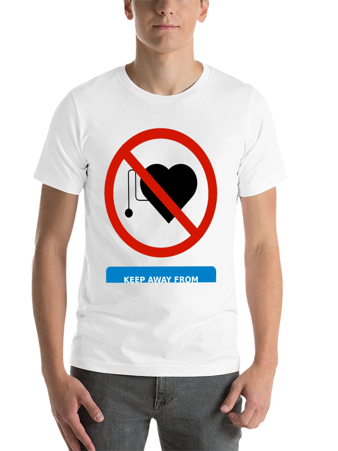 Black Keep Away From Love Funny T-Shirt view 14